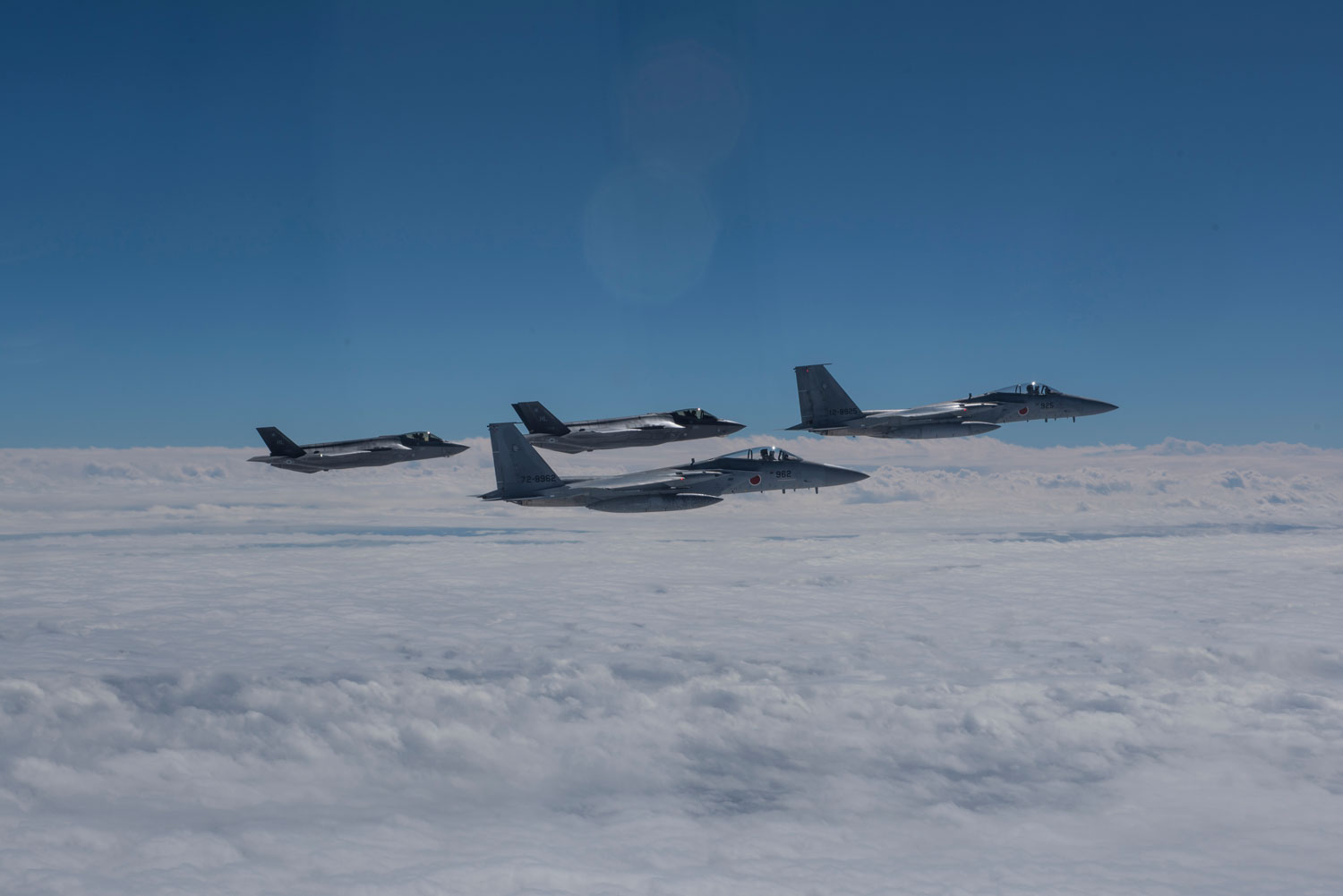 US F-35As train with Japanese jets