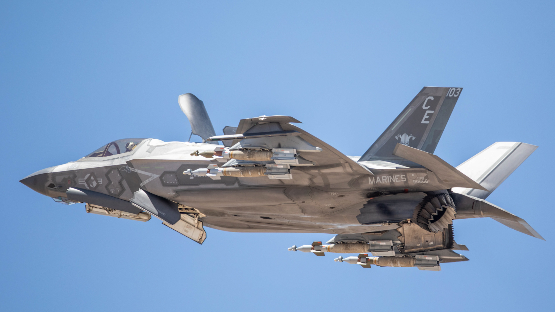 US Marine Corps F-35B Lightning II Beast Mode full weapon configuration 250522 CREDIT US DEPARTMENT OF DEFENSE