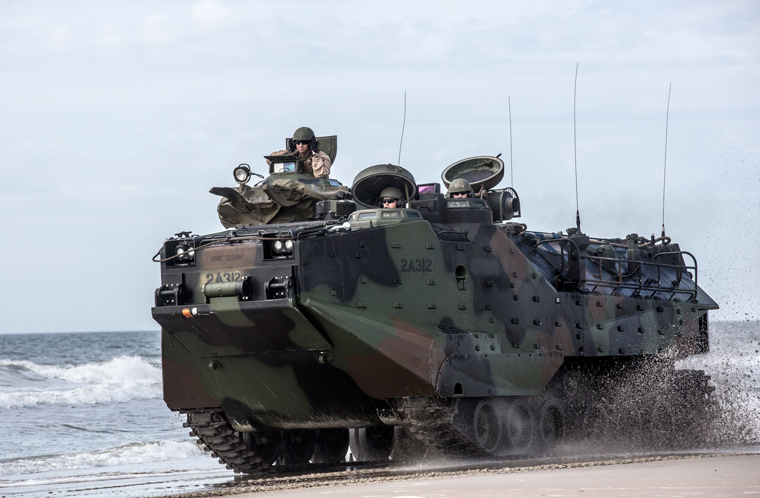 US Marines amphibious assault vehicle