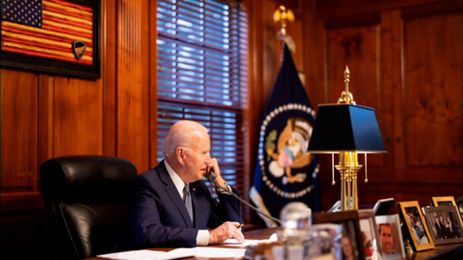 US President Joe Biden on a phone call to Russian President Vladimir Putin on Thursday.