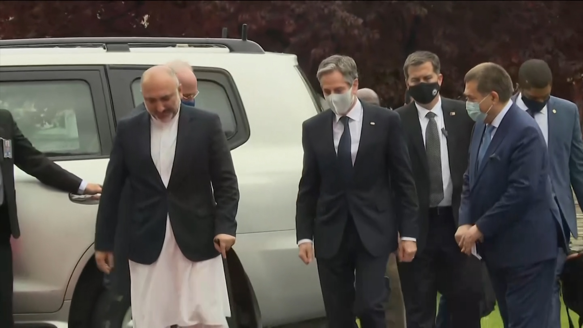 US Secretary of State Antony Blinken visits Afghanistan day after US announces plans for withdrawal Afghan President Ashraf Ghani 15042021 CREDIT POOL.jpg