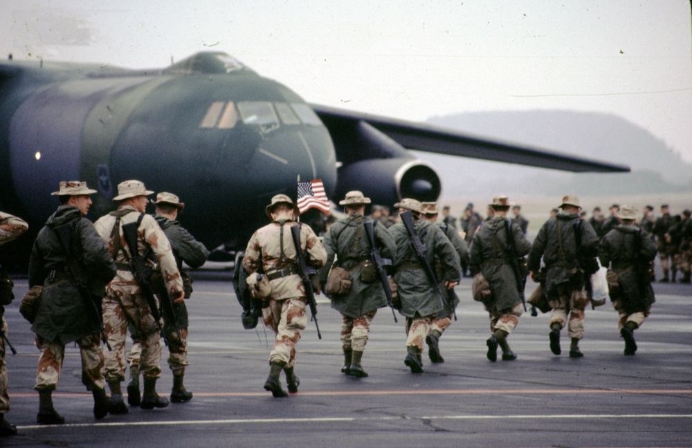 US Soldiers Deploying Gulf War Volk Field Air Base 010190 CREDIT US DEPARTMENT OF DEFENSE