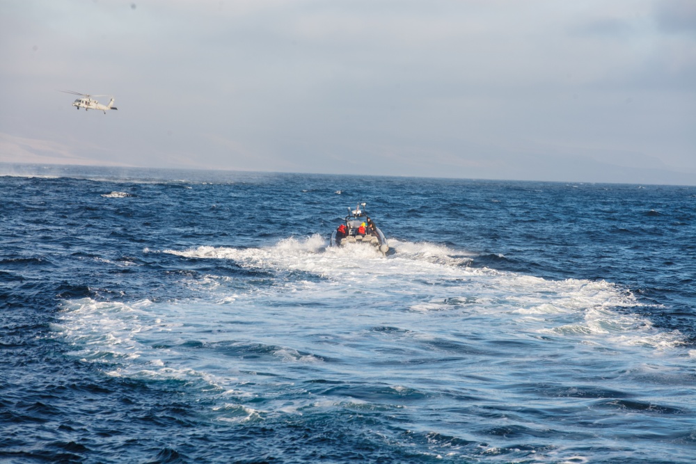 US marines and sailors conduct search and rescue efforts following the training "mishap" (Picture: US Department of Defense).