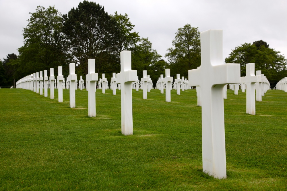 A US military cemetery in Normandy