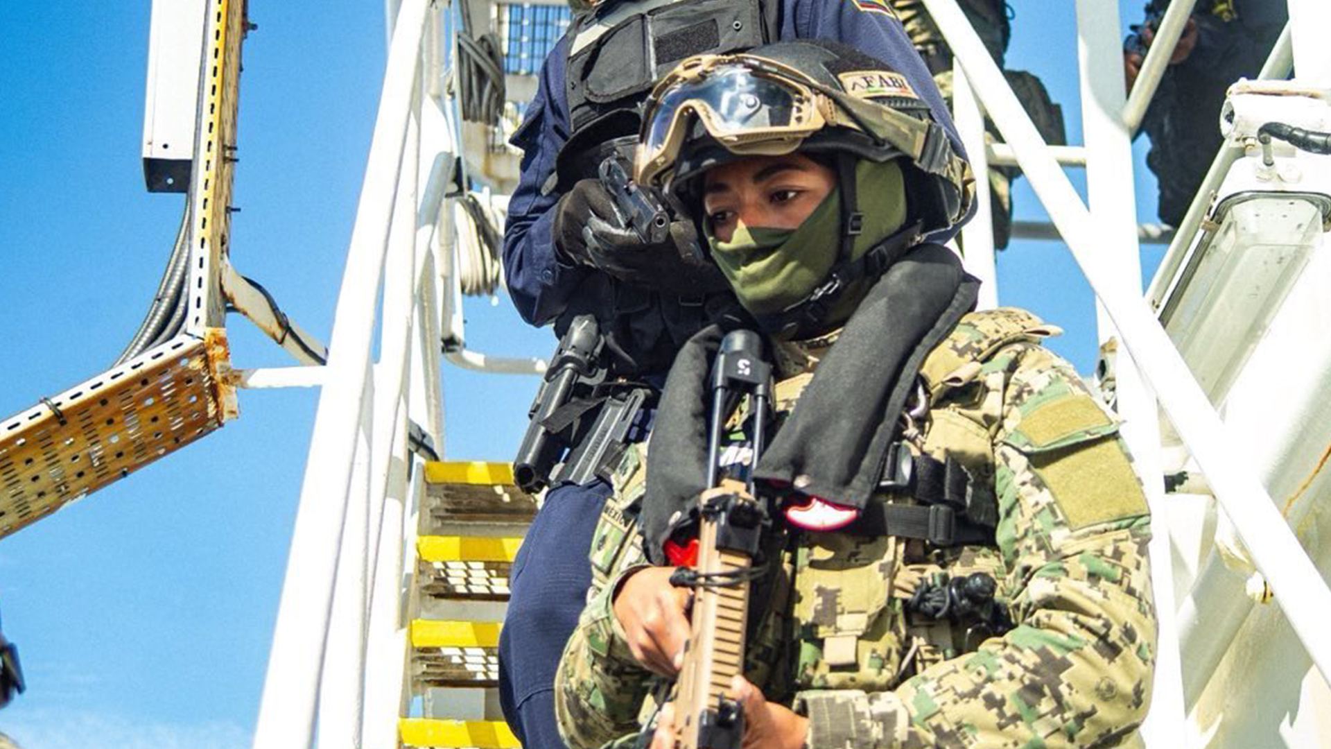 US, Chilean, Mexican, Colombian and UK teams practise Boarding Ops during Exercise Unitas 