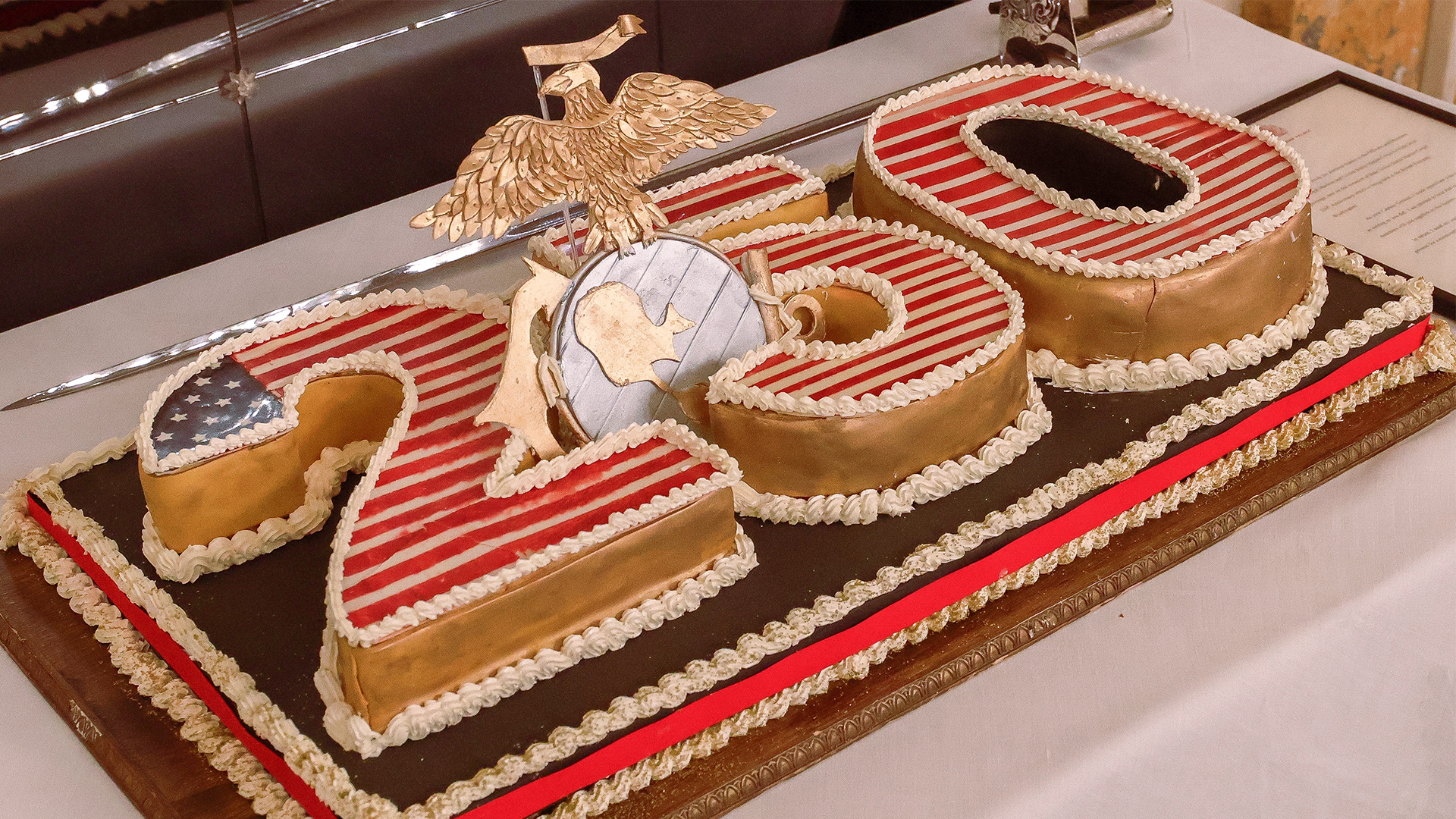 The British Embassy provided this special birthday cake for its USMC guests