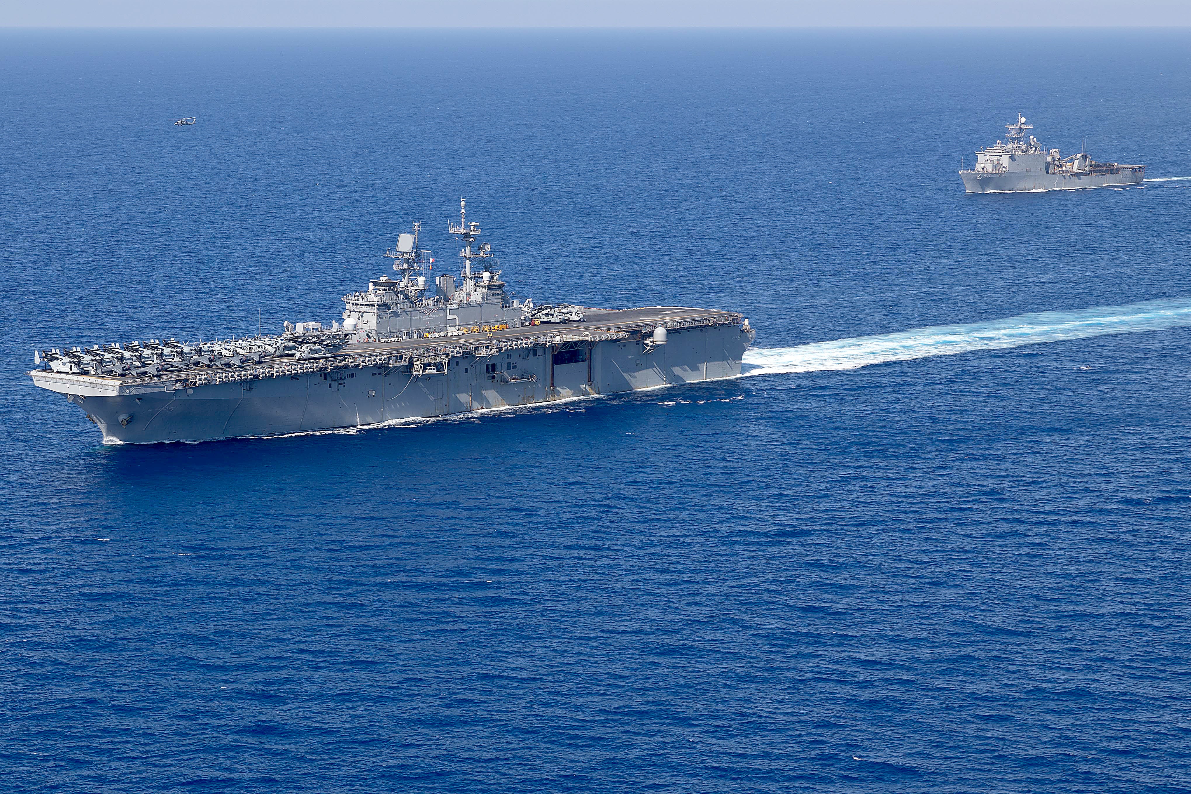 Three thousand US Navy personnel were deployed to the Middle East to help deter tanker seizures by Iran in the Strait of Hormuz (Picture: US Department of Defense).