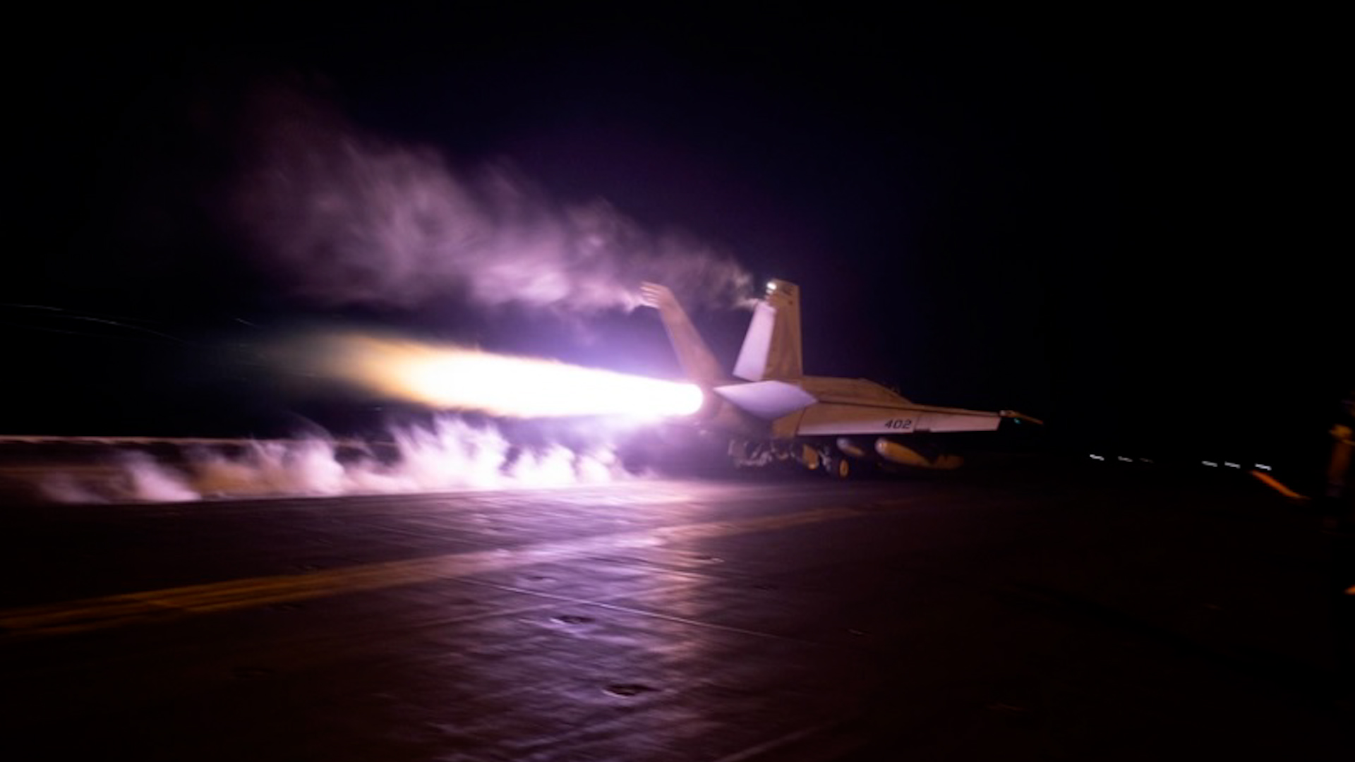 USS Dwight D. Eisenhower conducts flight operations in response to increased Iranian-backed Houthi malign behavior in the Red Sea (Picture: Department of Defence/ Mass Communication Specialist 3rd Class Kaitlin Watt)