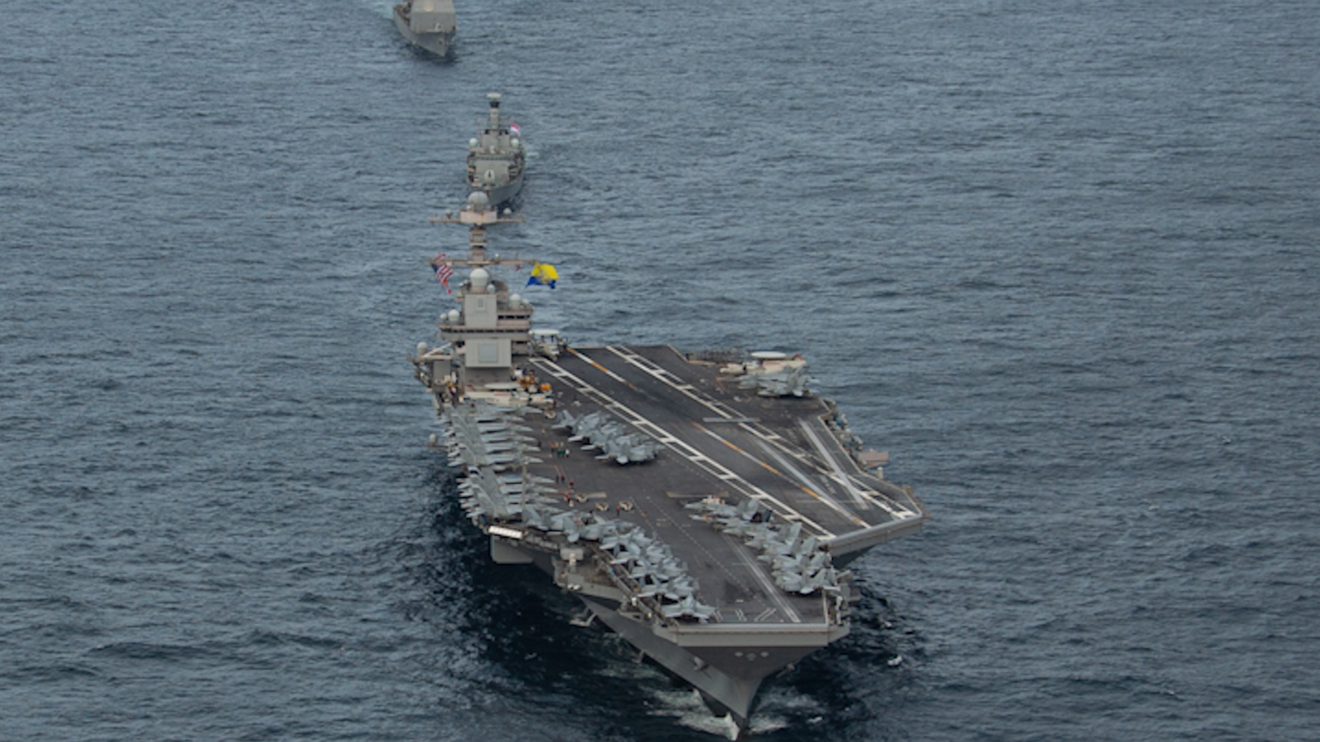 USS Gerald R. Ford sails in formation with NATO allied ships for Baltic Operations 2023 BALTOPS 23 060523 2 CREDIT US DEPARTMENT OF DEFENSE