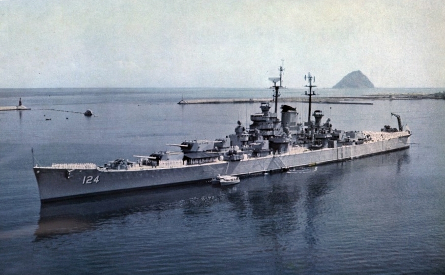 USS Rochester (CA-124) in 1956 She was the flagship of Vice Admiral Arthur D. Struble off Incheon in 1950