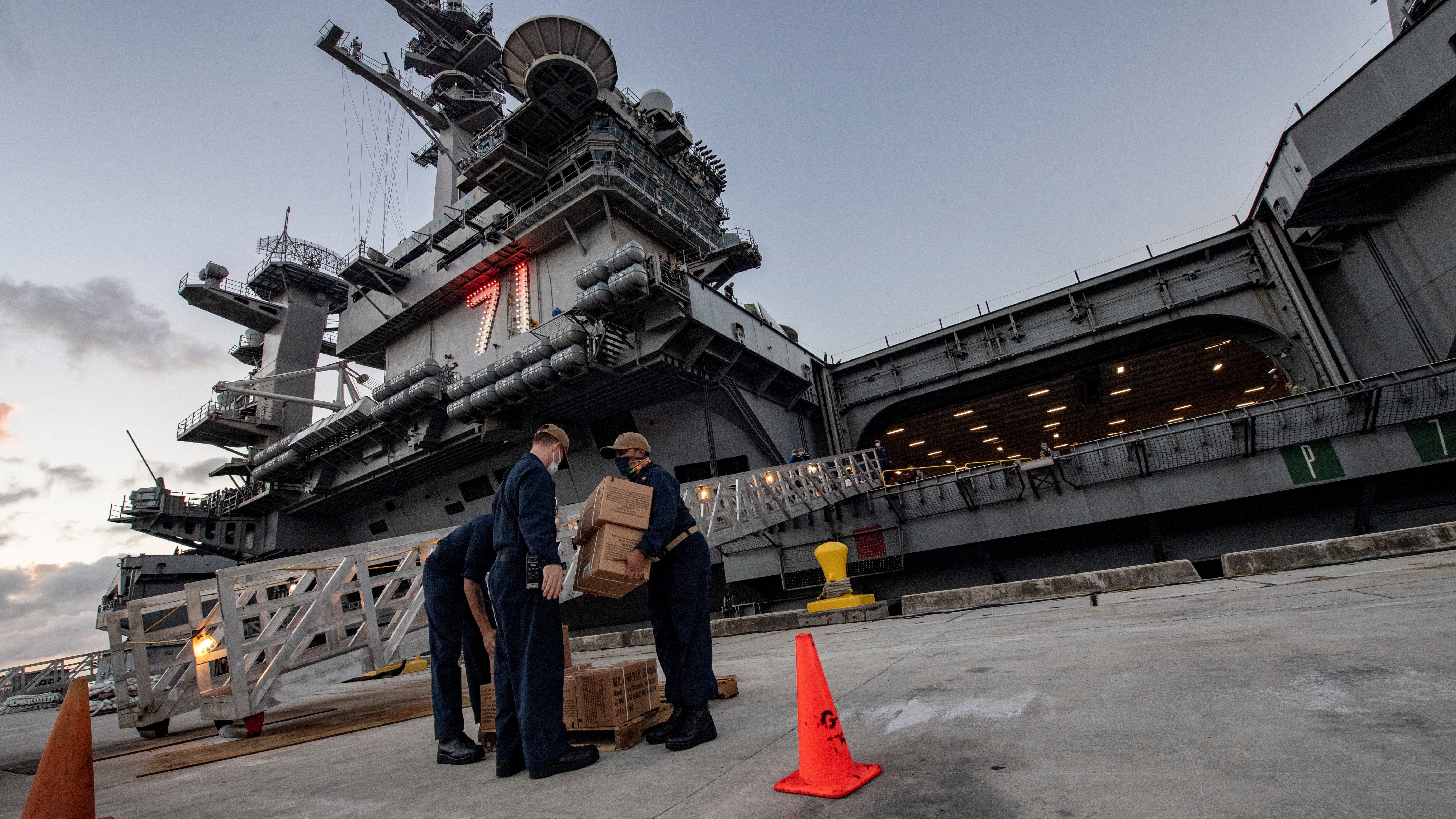 The aircraft carrier is currently docked in Guam (Picture: US Department of Defense).