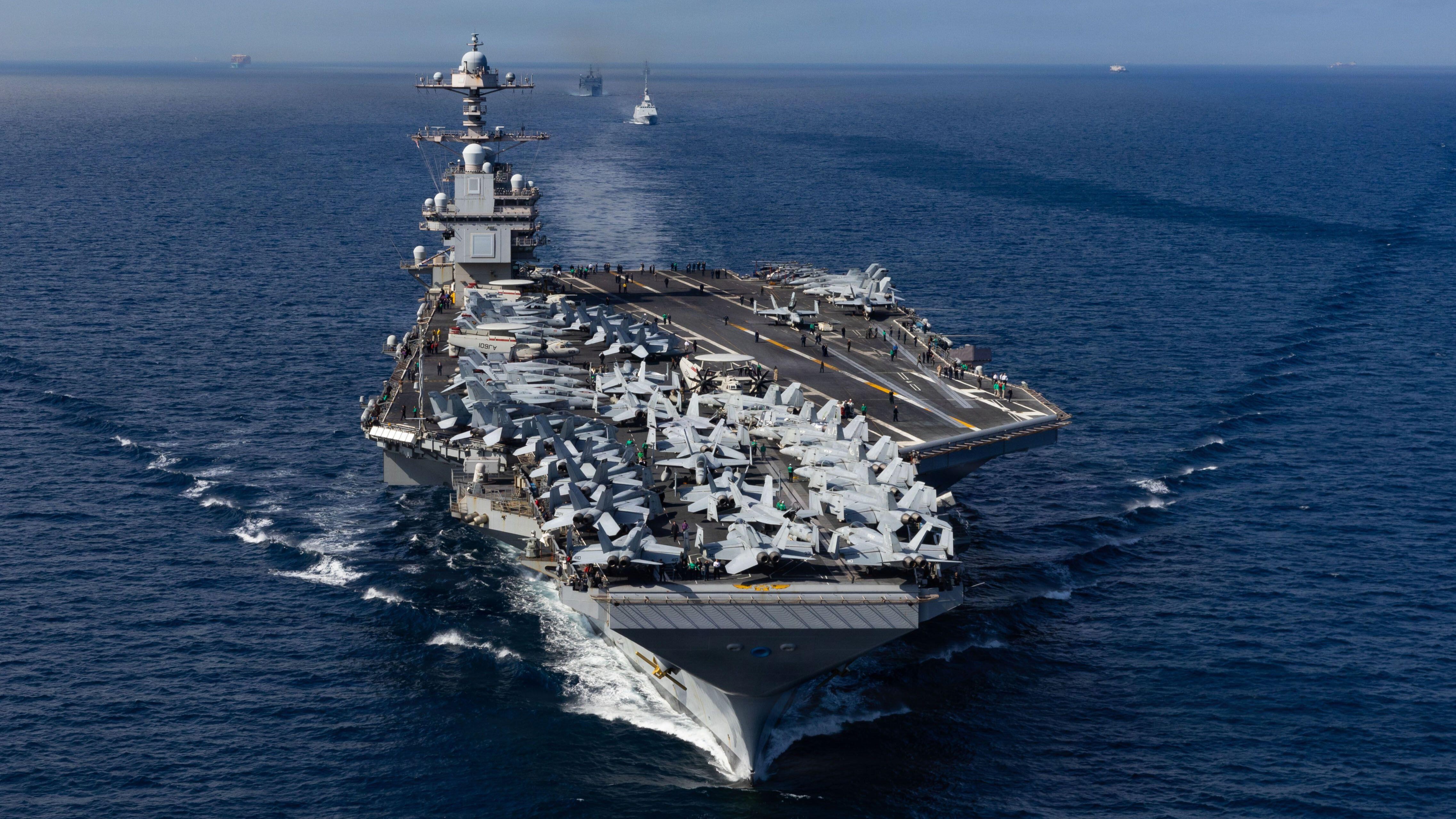 The world’s largest aircraft carrier, USS Gerald R. Ford
