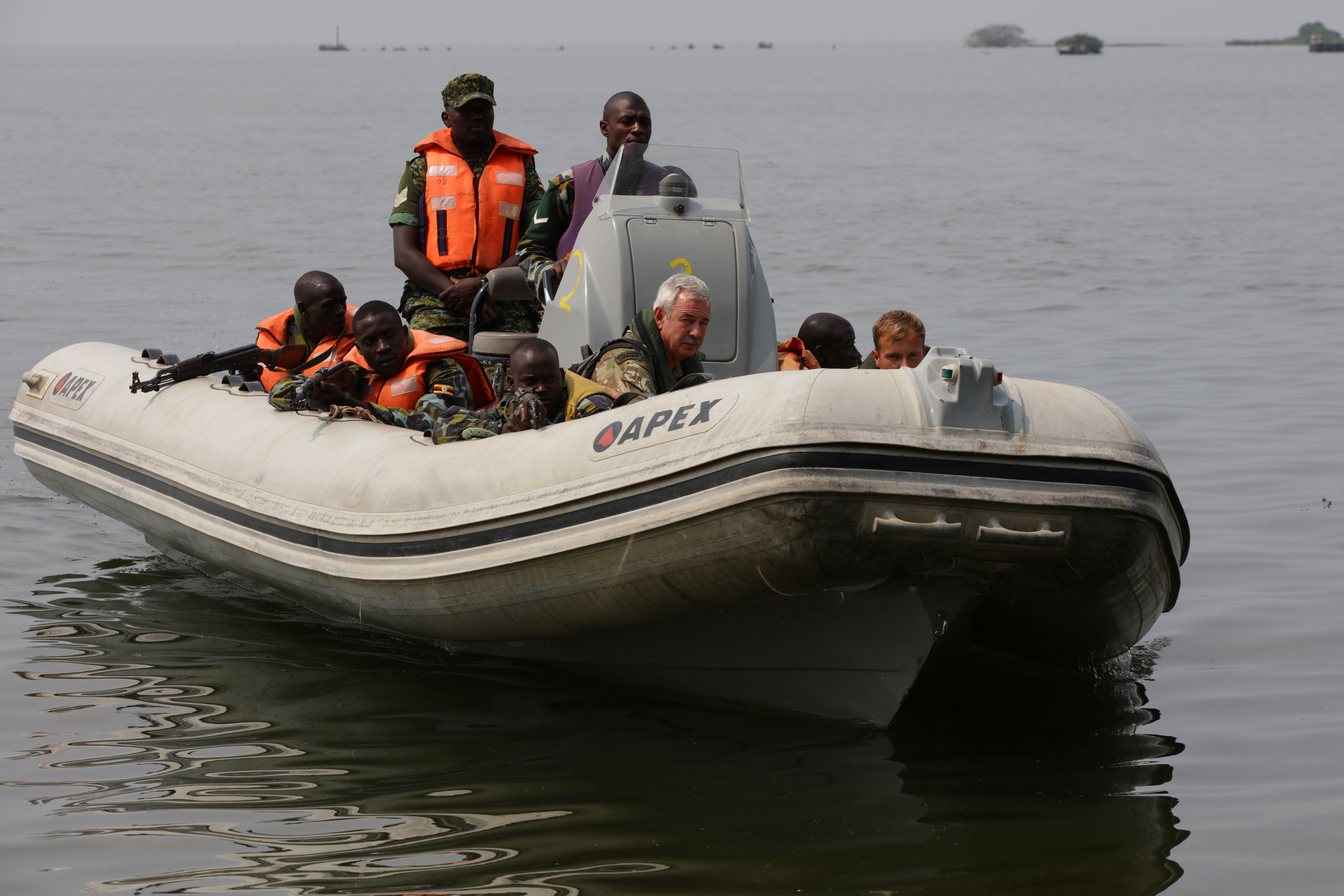 The Royal Navy has prepared the Ugandan Marines for encounters with fishermen, as well as foe (Picture: Royal Navy).