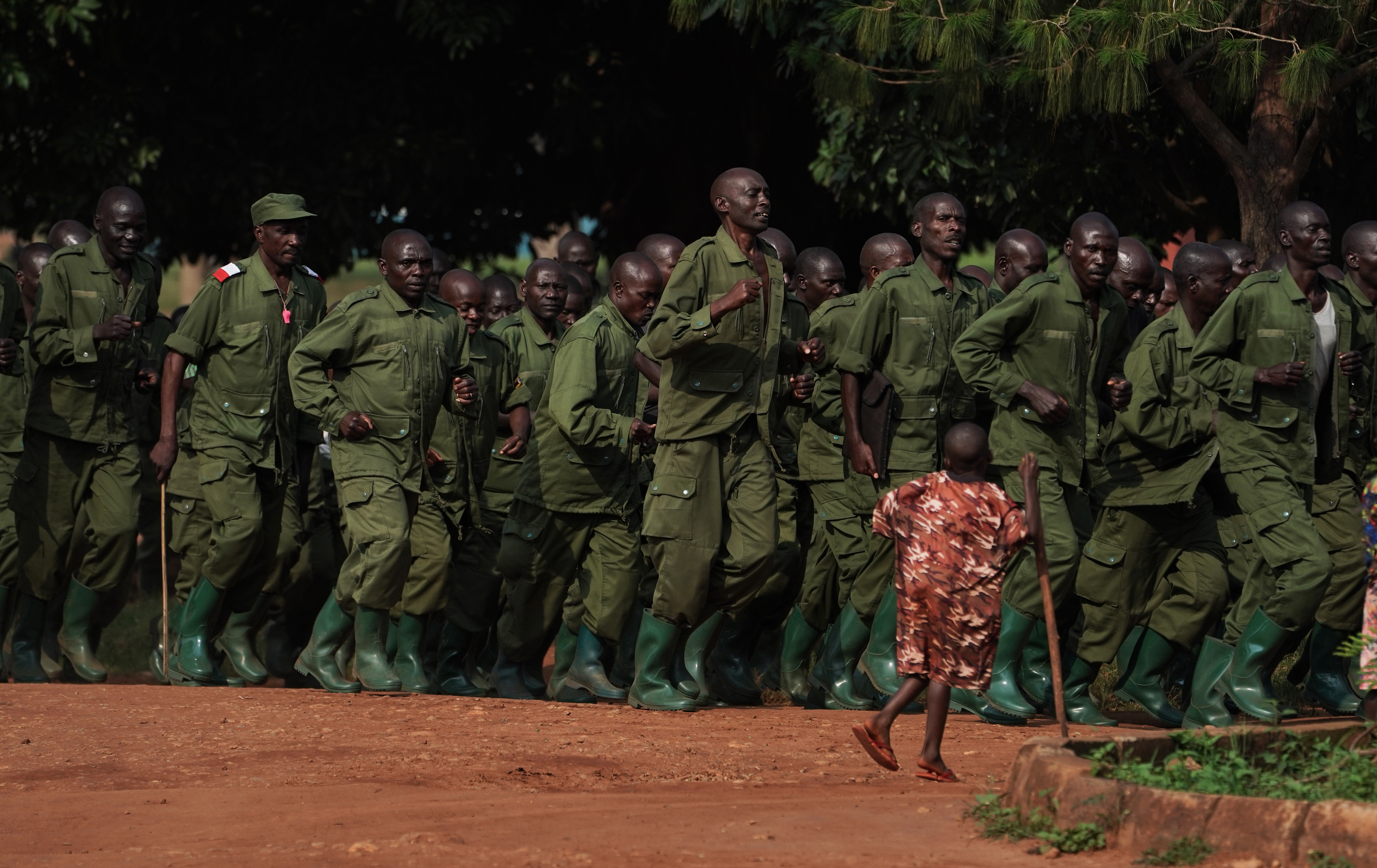 Ugandan soldiers gather in Singo ready for Somalia deployment 010819 CREDIT PA