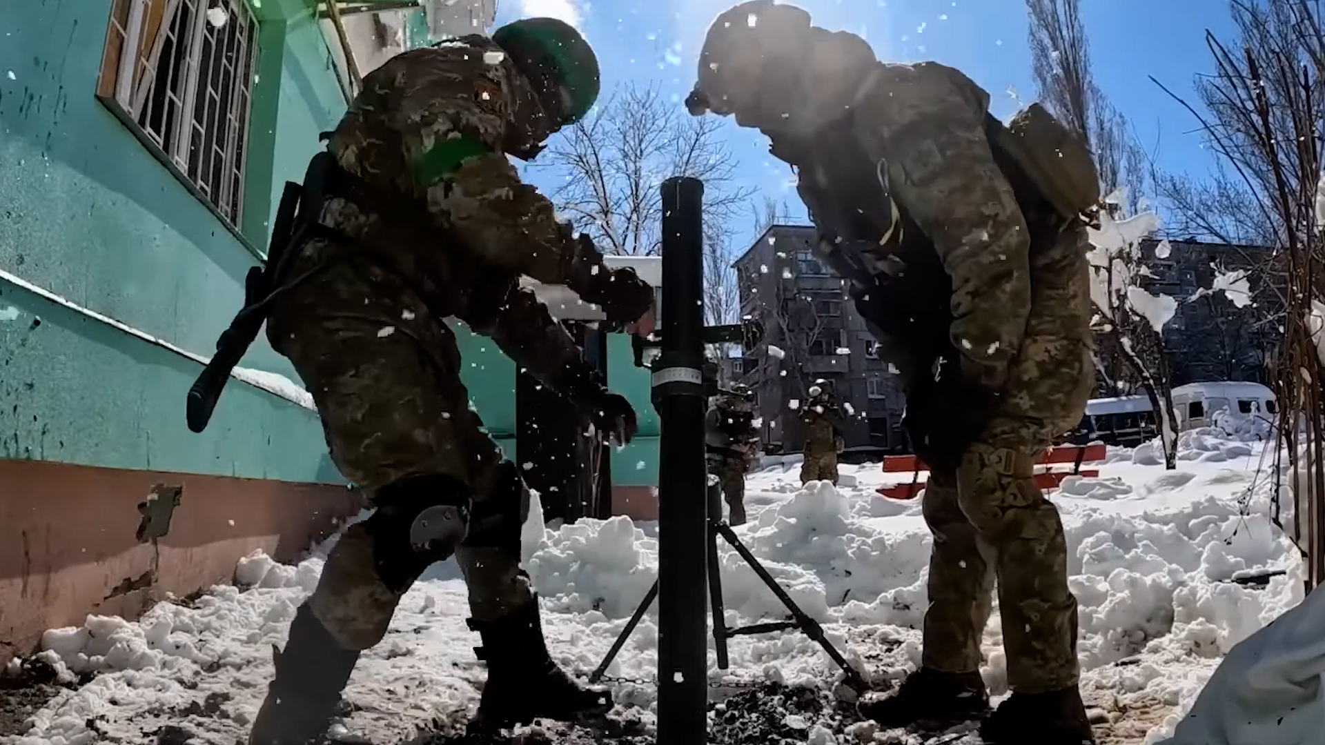 Ukraine release footage showing its members fighting Russian forces in Bakhmut 19042023 CREDIT Ukraine border guard service.jpg