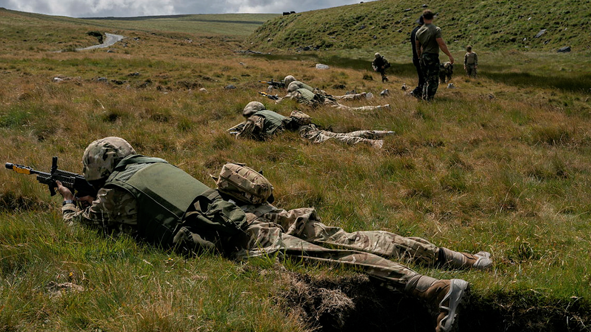 Ukrainian marines being trained by Royal Marines Commandos in the UK (Picture: MOD).