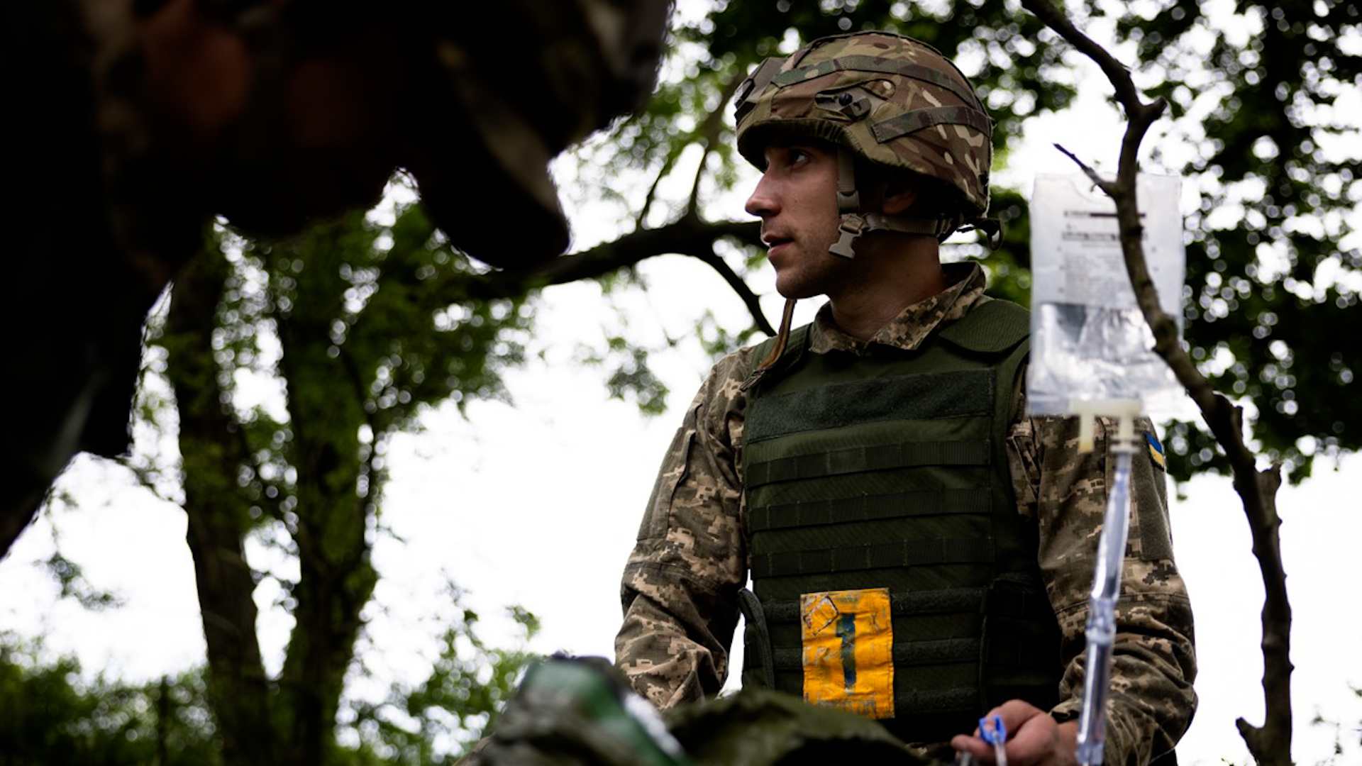 Ukrainian medic undergoing combat medic training with the British Army