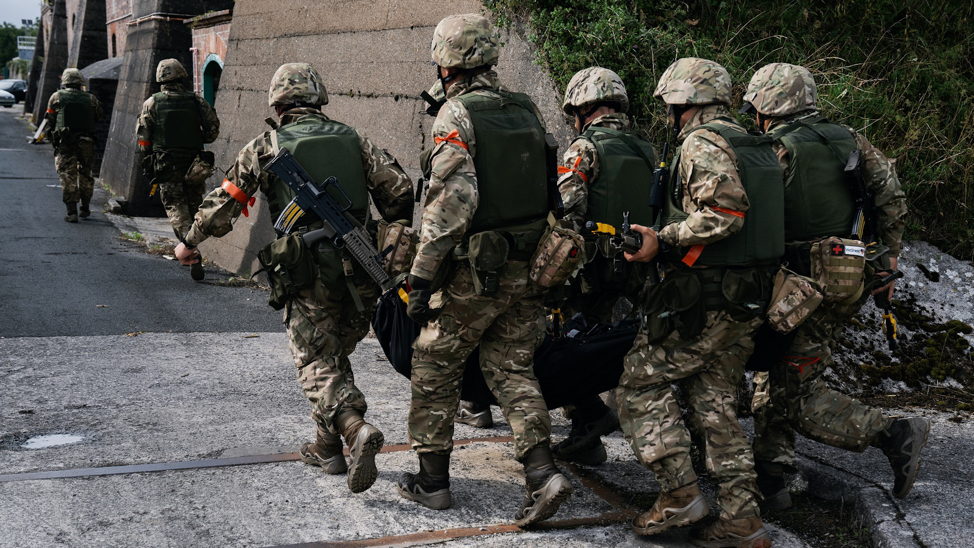 Ukrainian recruits being trained on Operation Interflex