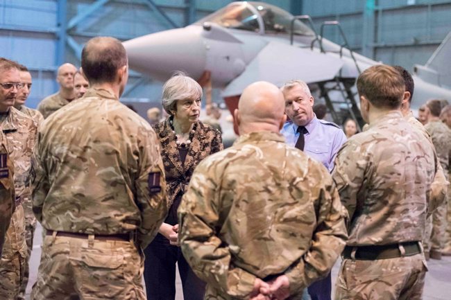 United Kingdom Prime Minister Therese May visits Cyprus and Royal Air Force Akrotiri CREDIT MOD.jpg 