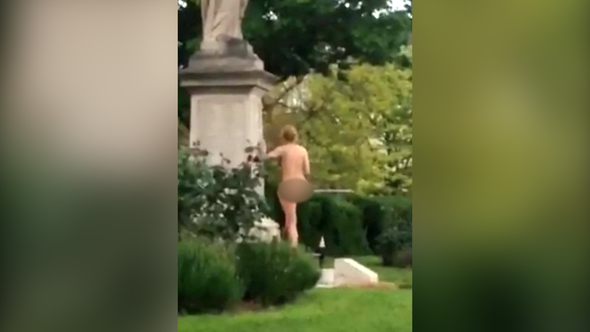 VE day memorial streaker