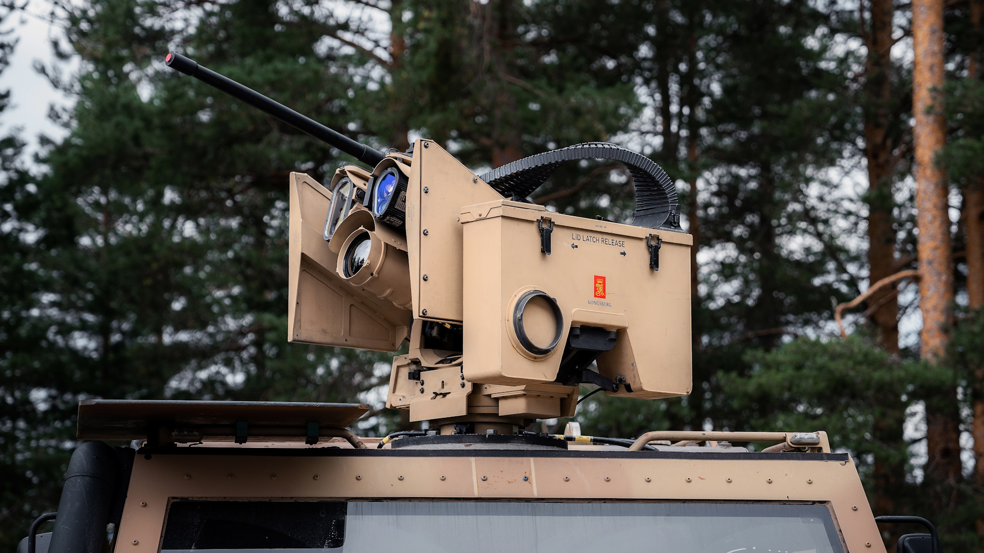 Vehicle mounted CORTEX Typhon system being sent to Ukraine by the MOD 180823 CREDIT MOD