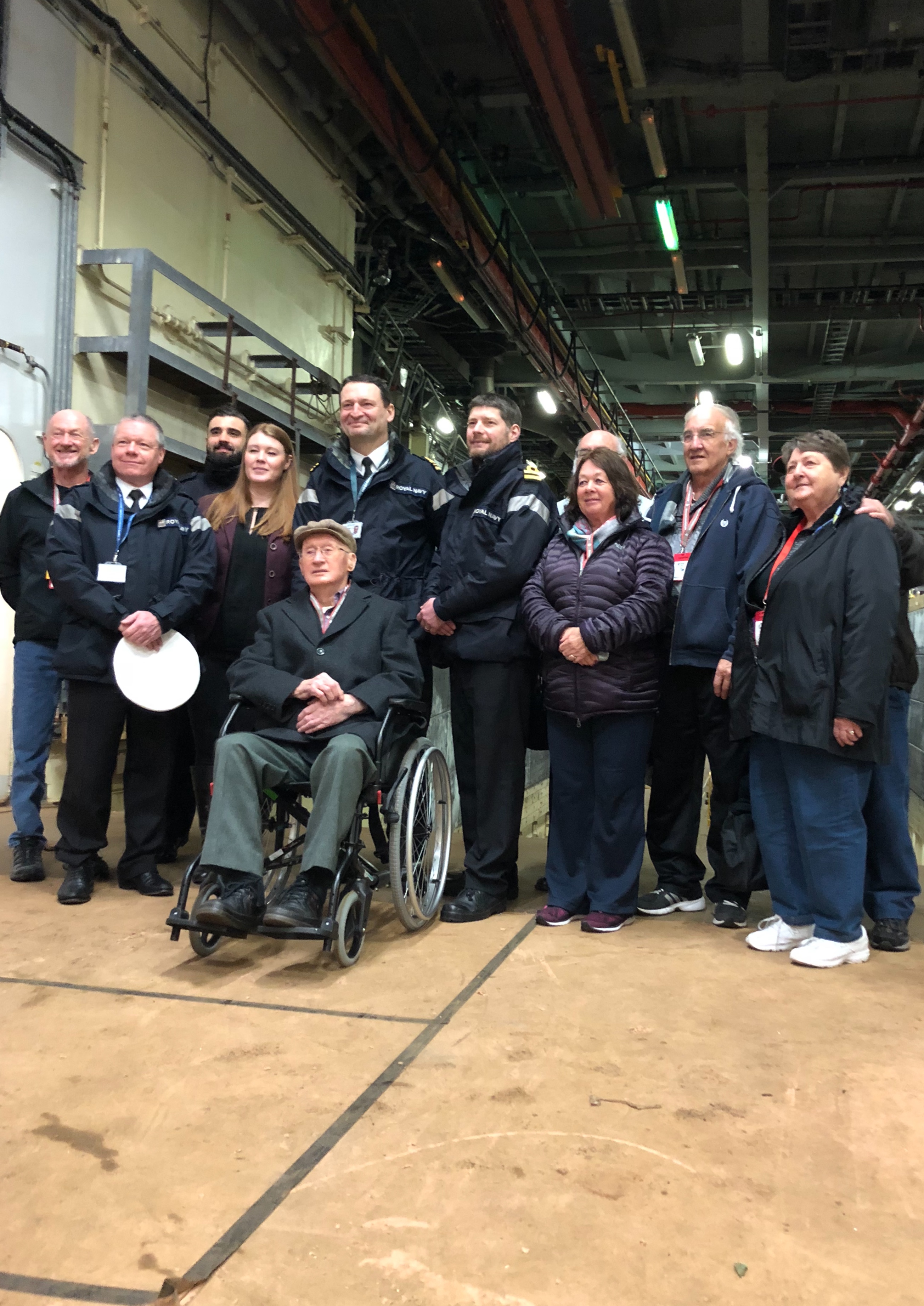Veteran Sailor Lloyd Seaward at the reunion of HMS Exeter veterans