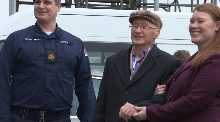 Veteran Sailor Lloyd Seaward travelled from Canada fro the reunion
