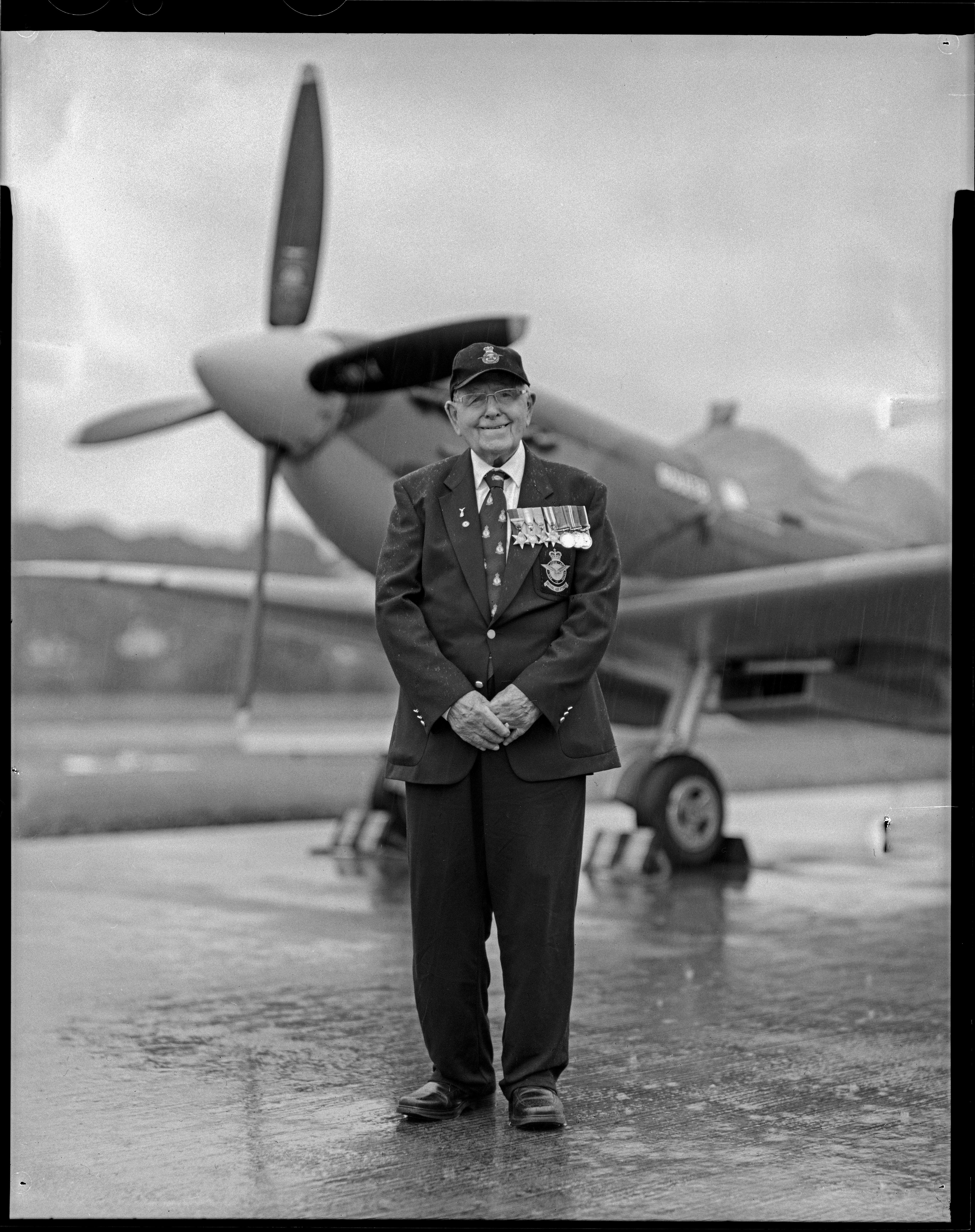 Veteran Arthur Reid photographed for VE Day 75th anniversary celebration exhibition