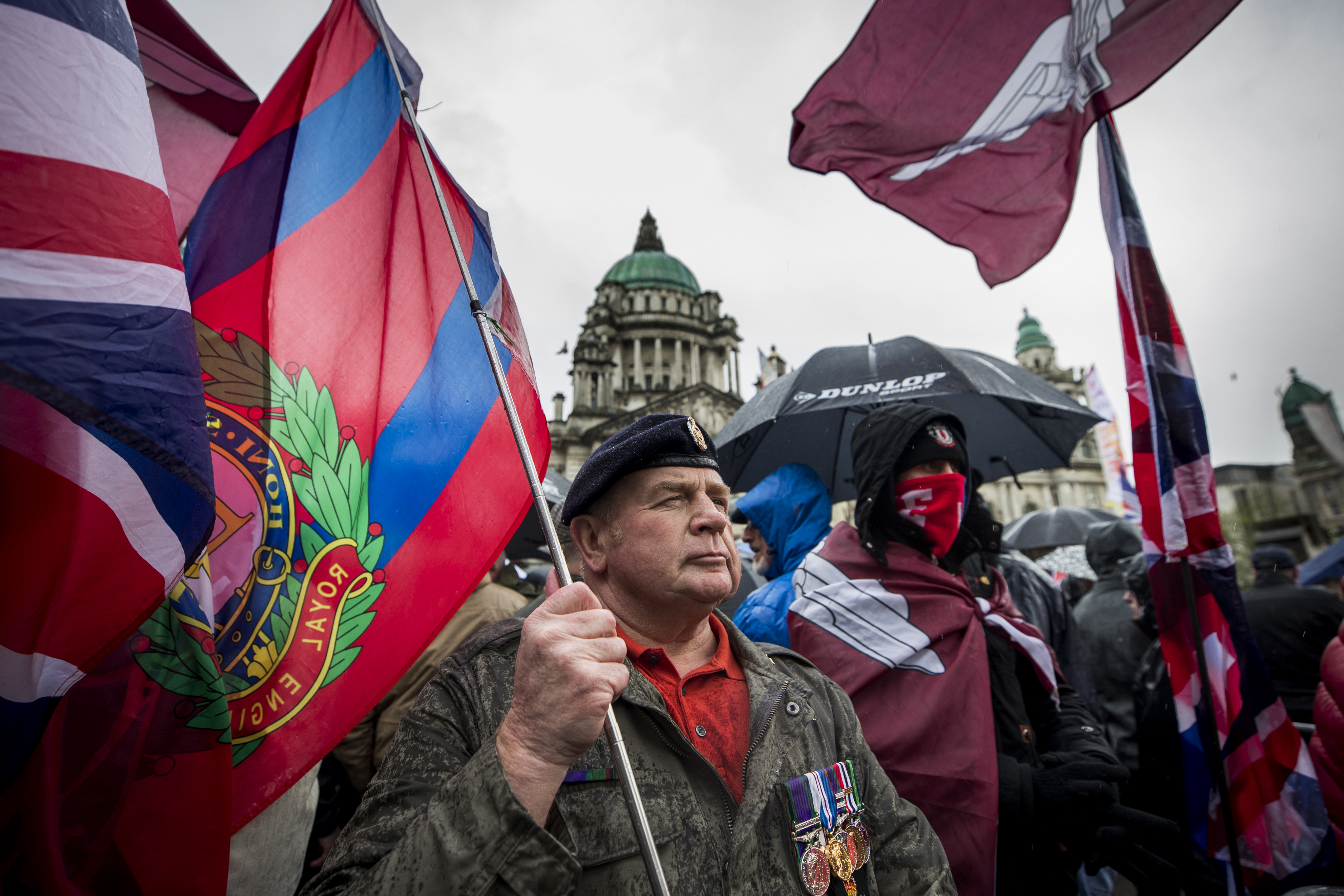 Veteran City Hall Belfast Soldier F Protest