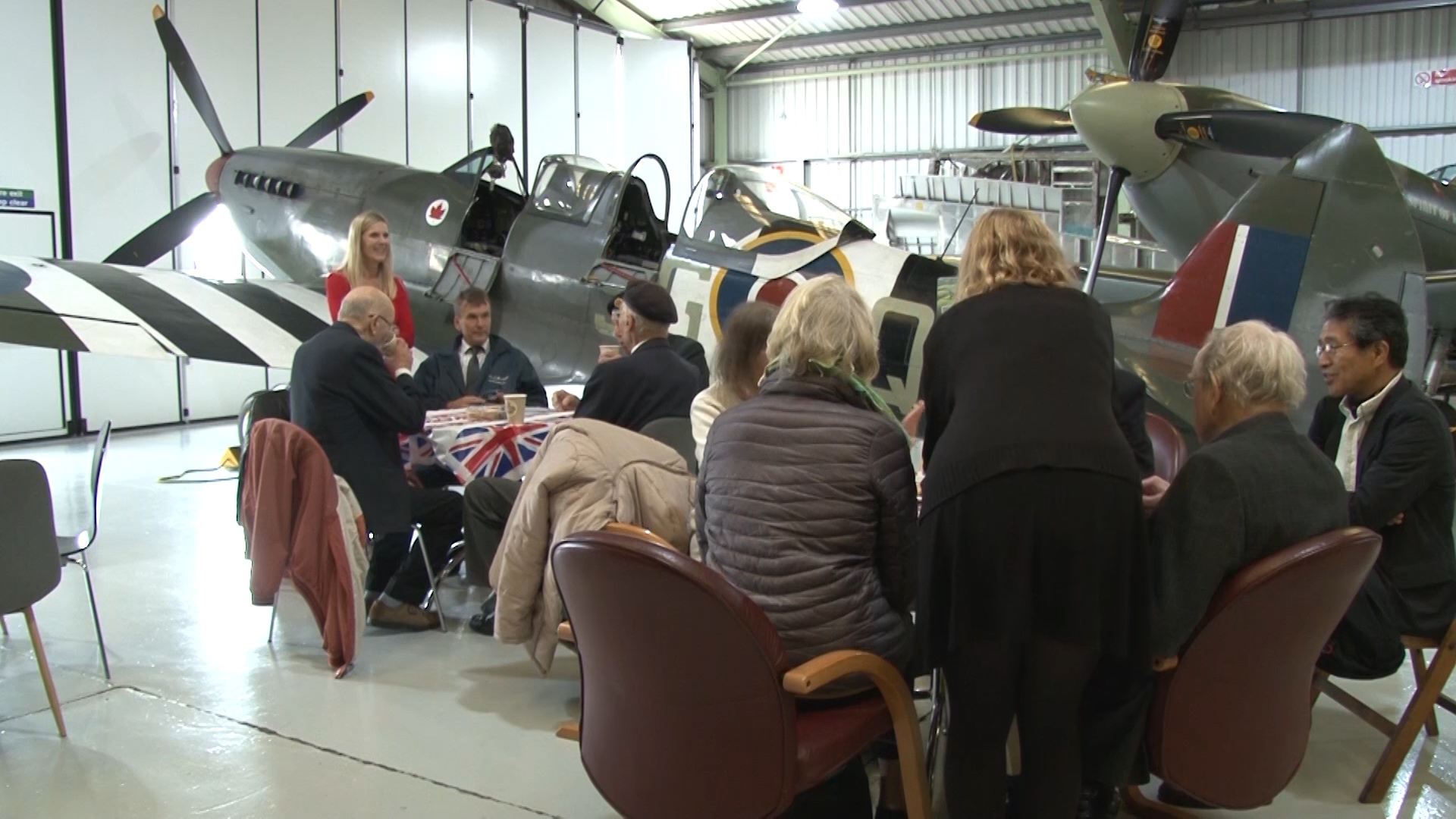 Veterans at Biggin Hill in hangar share stories 250919 CREDIT BFBS.jpg 