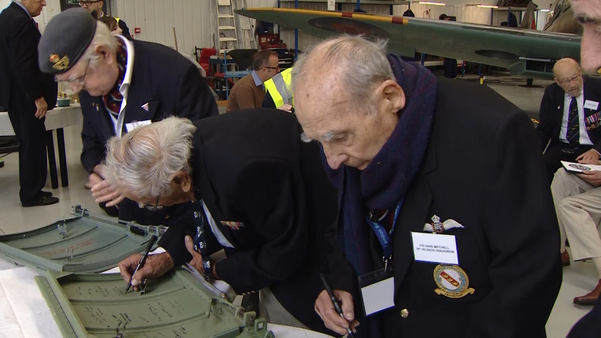 Veterans fly alongside Spitfire
