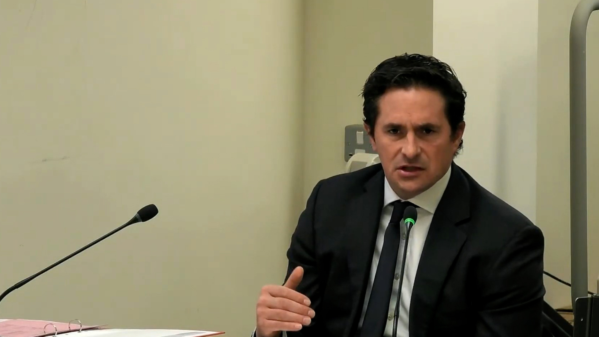 Veterans' Affairs Minister and former Army officer Johnny Mercer gives evidence to the Afghanistan Inquiry (Picture: PA Wire/PA Images).