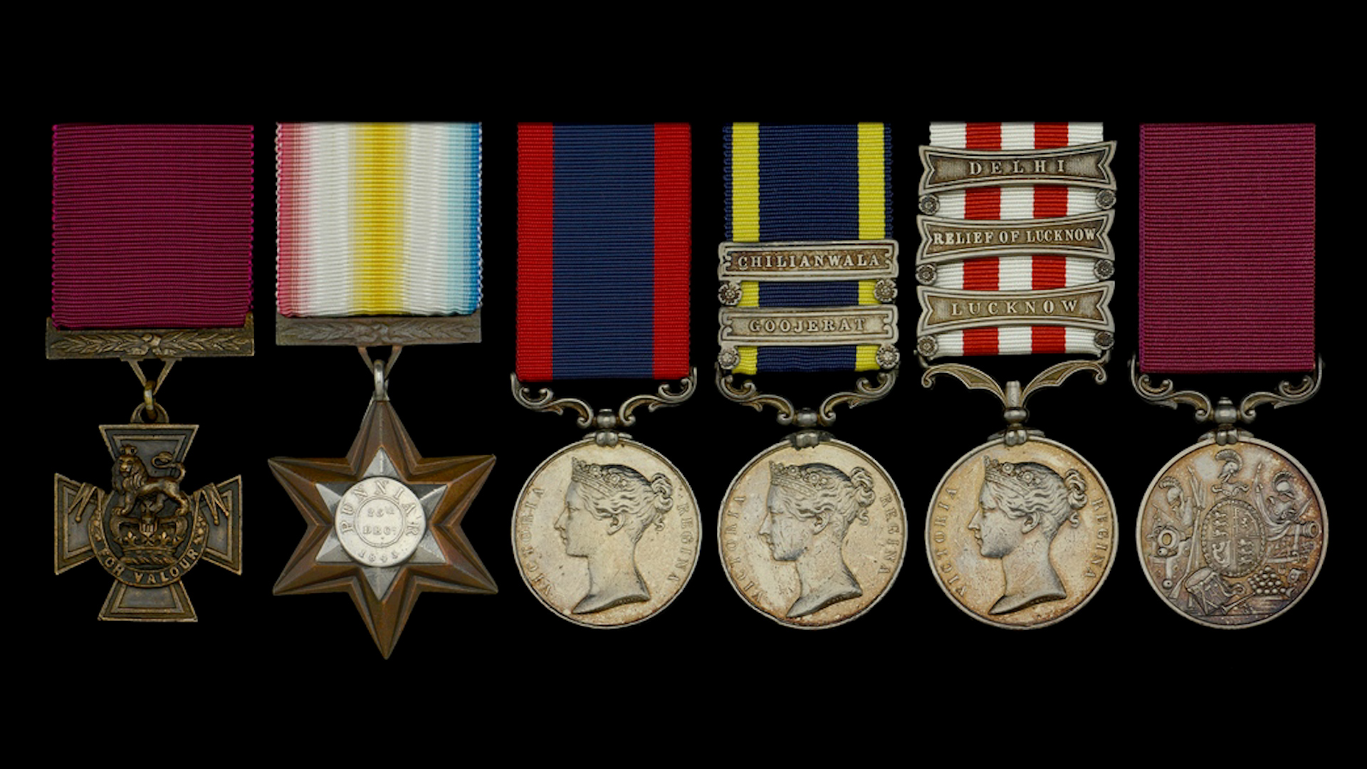 ictoria Cross group of six medals awarded to Private Patrick Donohoe for his role in the Battle of Bolondshuhur, India, in 1857