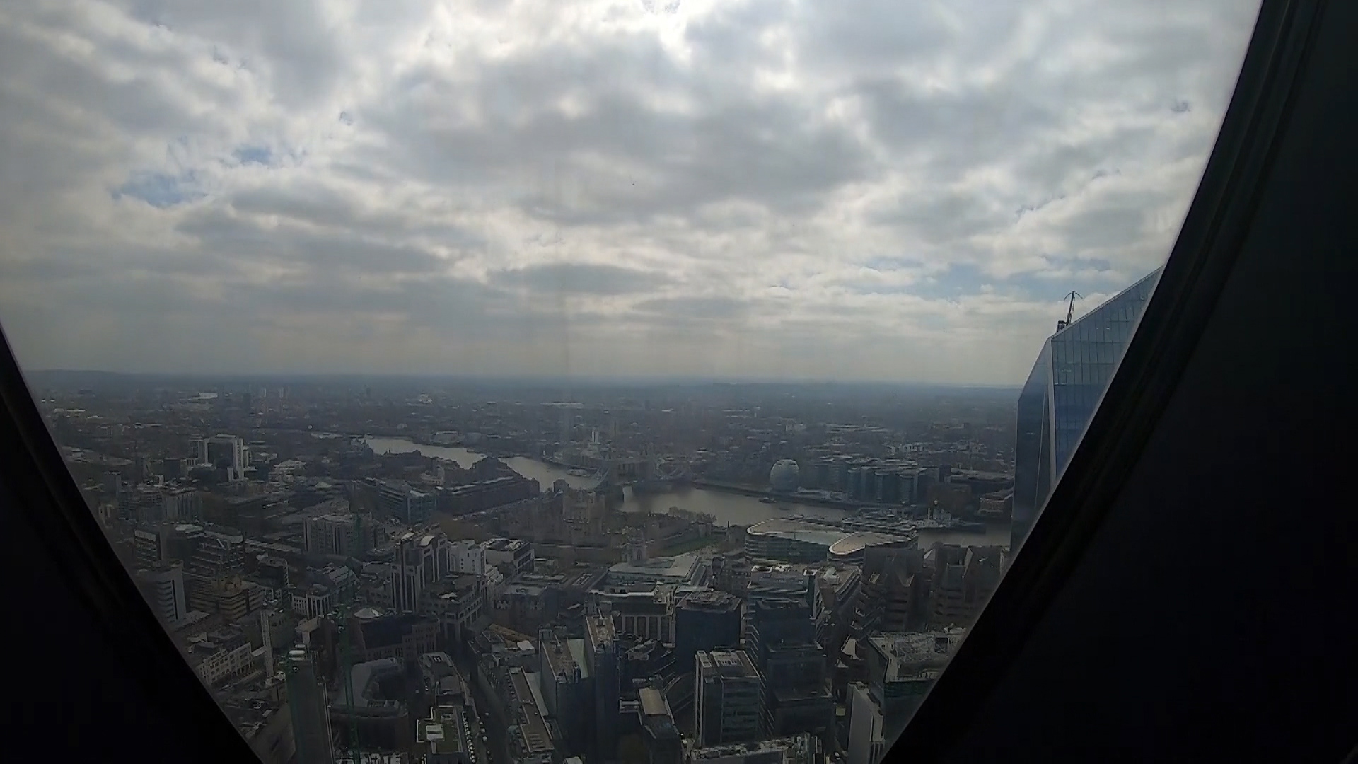 The view across London from the top of the tower.