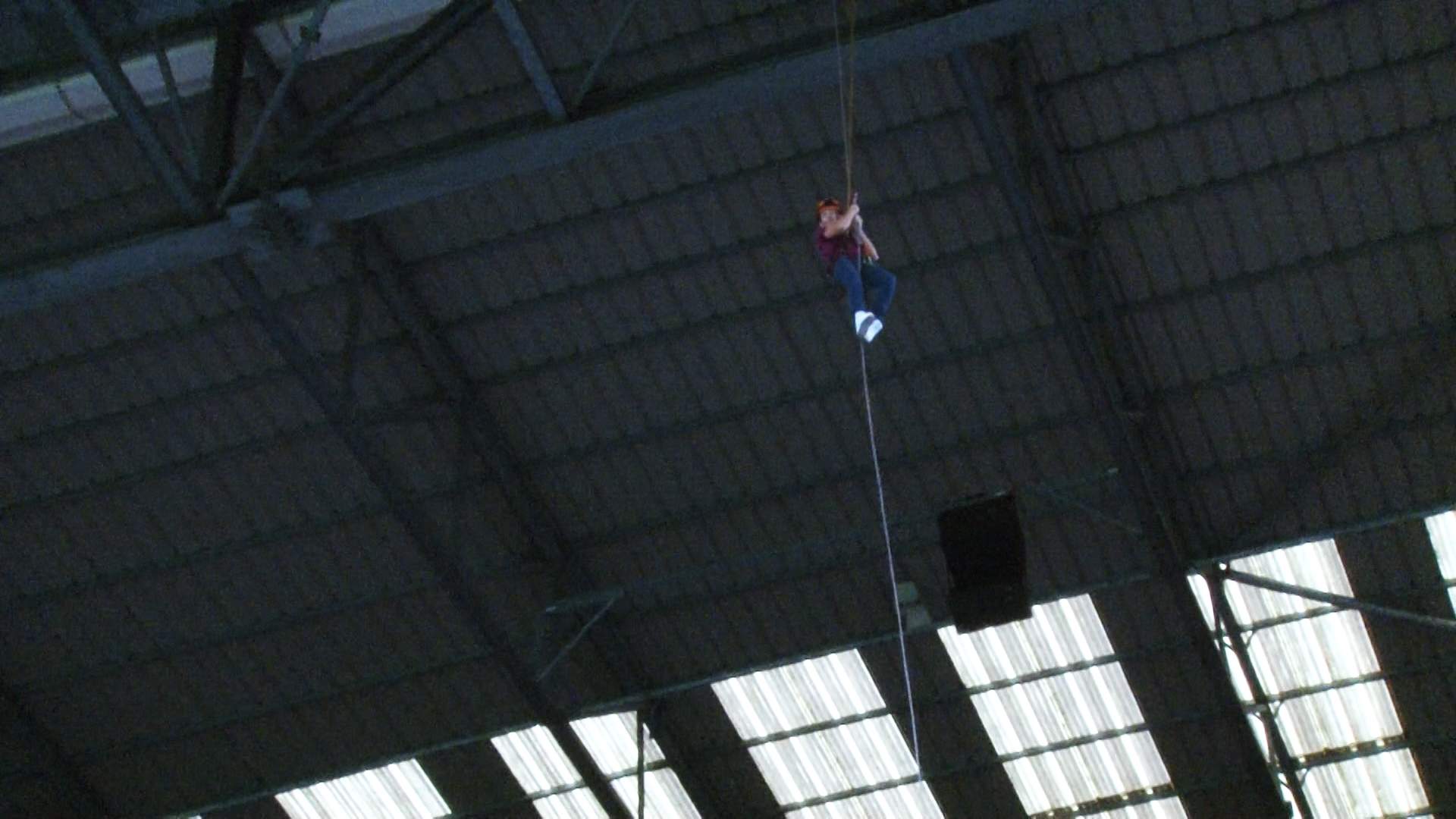 Villa Park Abseil action shot 100719 CREDIT BFBS