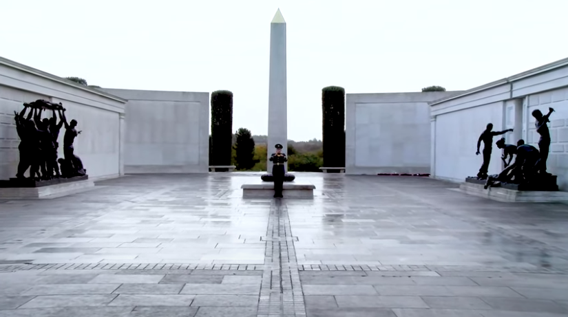Cover image: The Last Post was played during the virtual ceremony (Picture: Royal Air Force Music/YouTube).