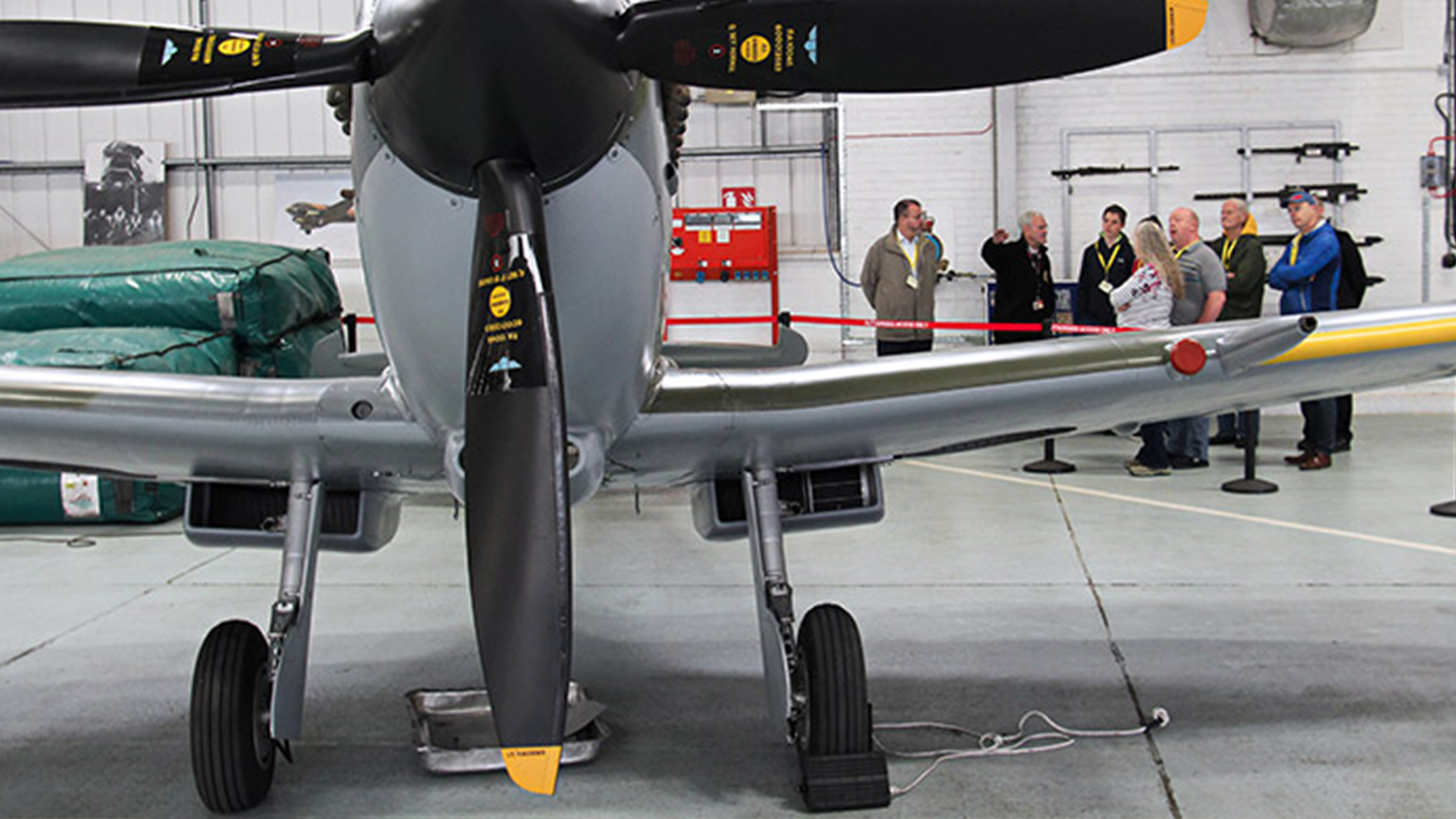 Visitors are led around the BBMF hangar by enthusiastic and knowledgeable volunteer guides CREDIT RAF.