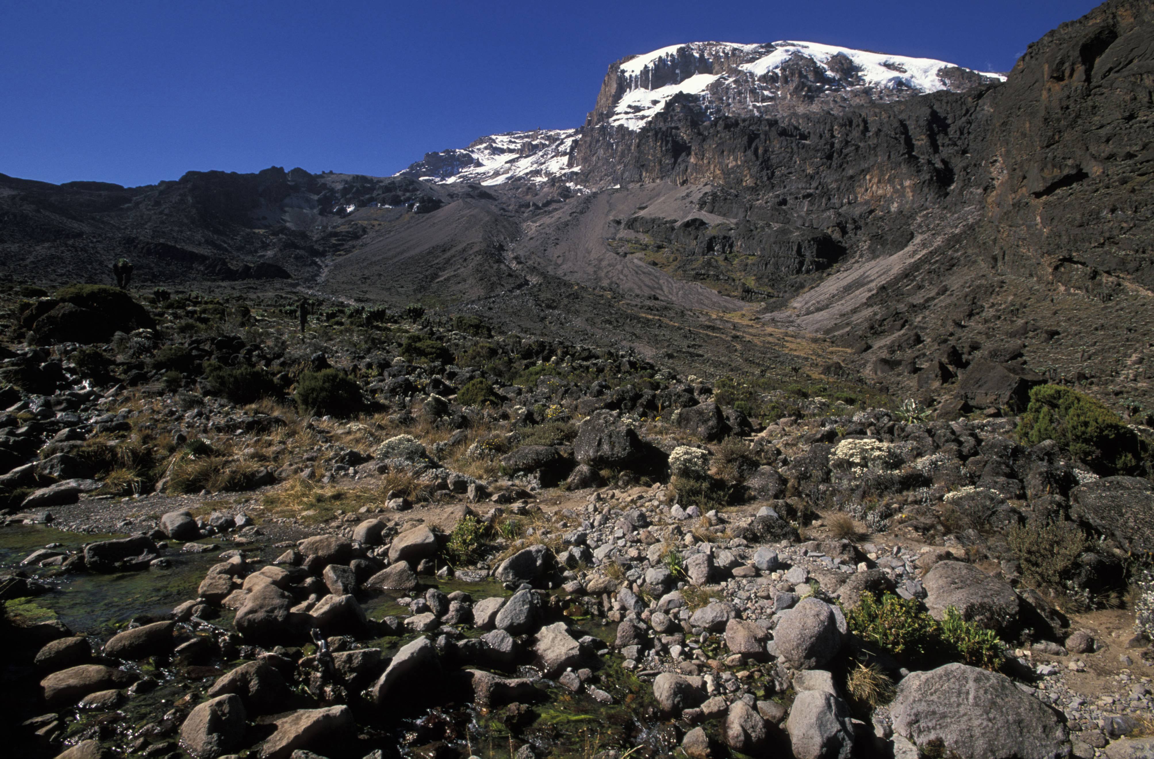 Volcanic rocks and ash, Mount Kilimanjaro National Park, Tanzania 240209 CREDIT PA