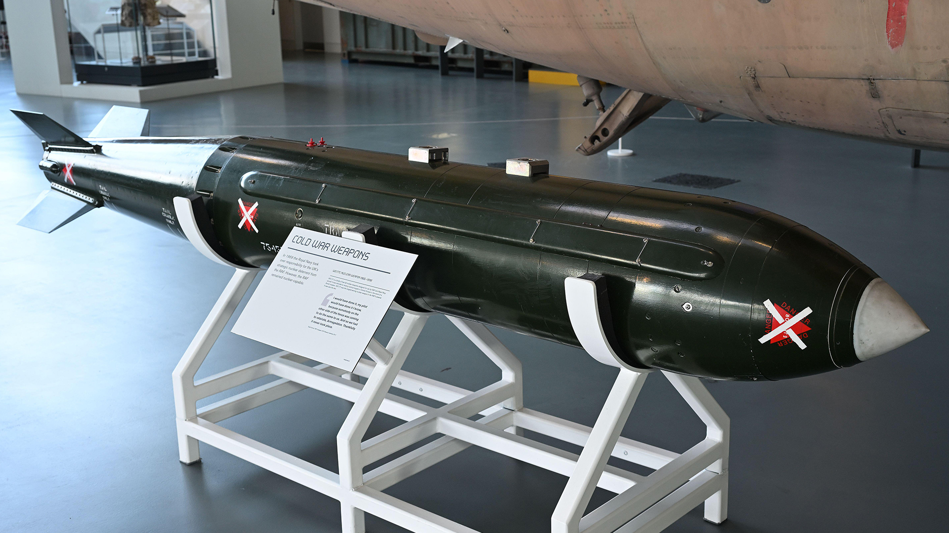 The old WE.177 nuclear weapon could be carried by a number of British warplanes, the last being the Tornado (Picture: Alamy)