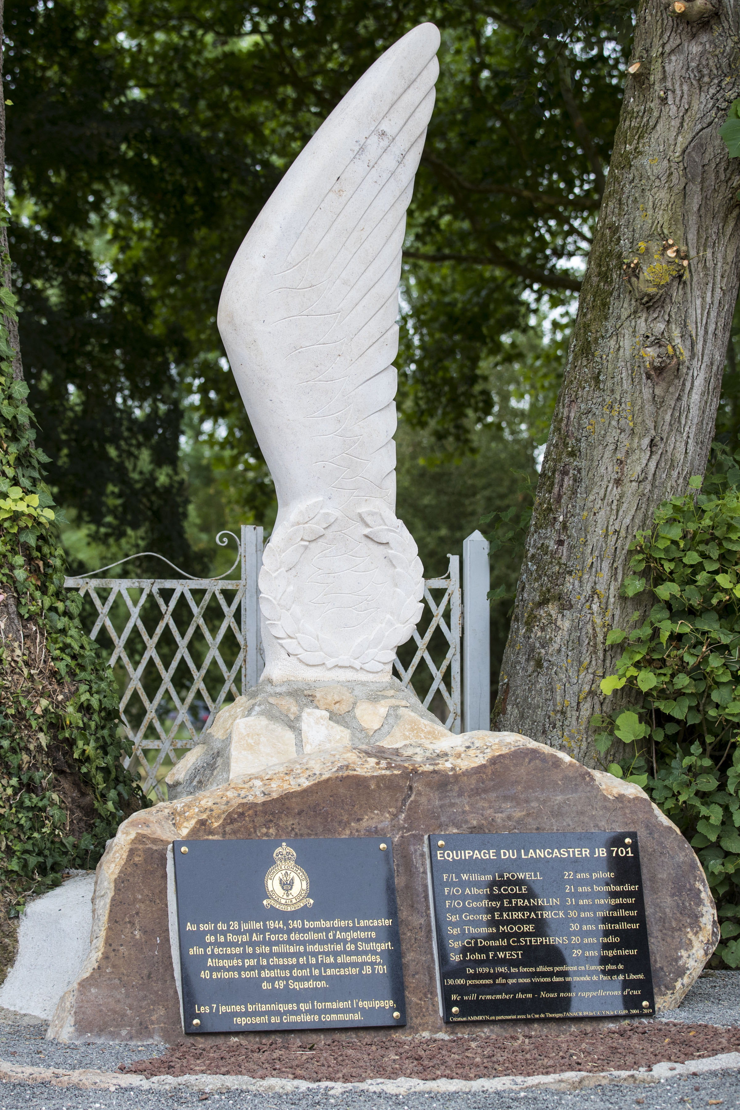 WW2 Lancaster memorial in France 280719 CREDIT MOD