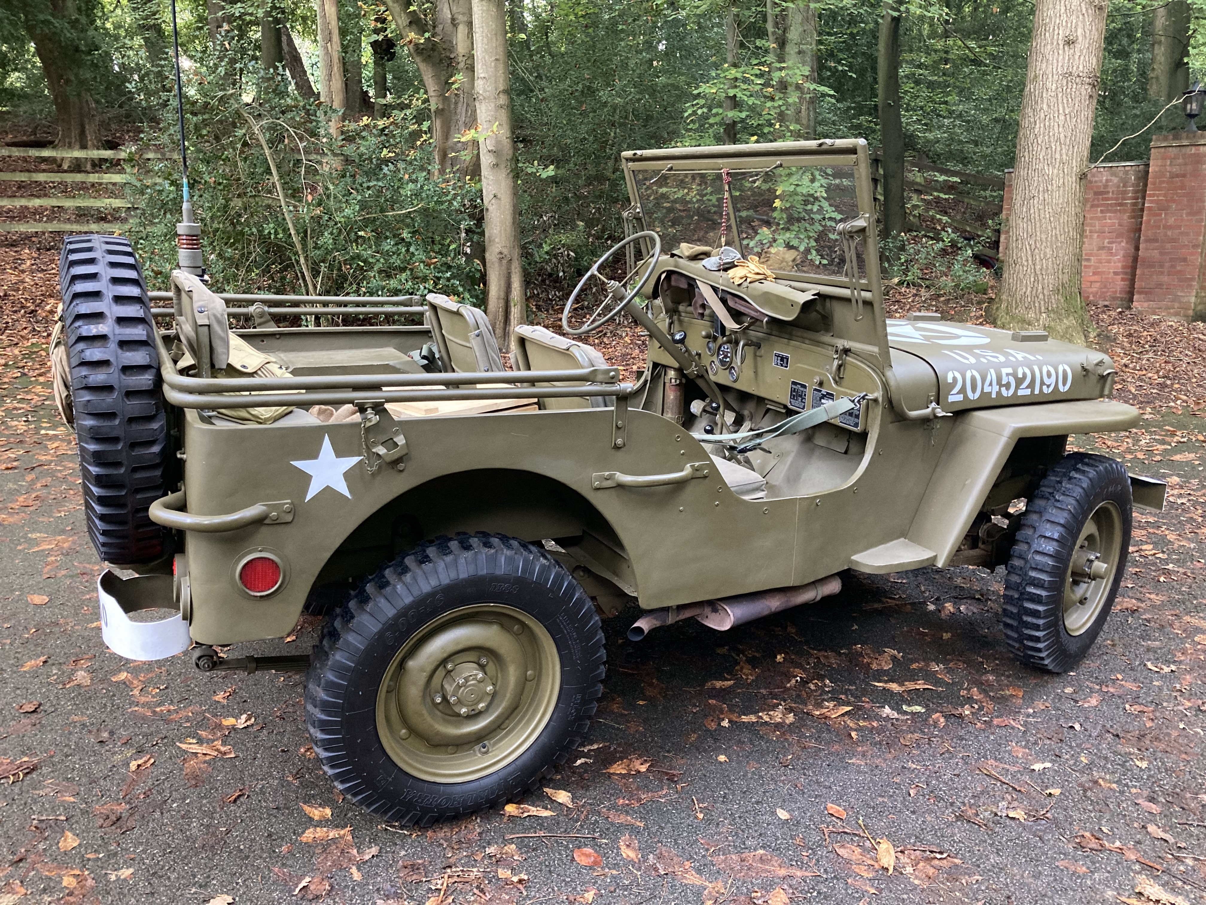 WW2 jeep rear view