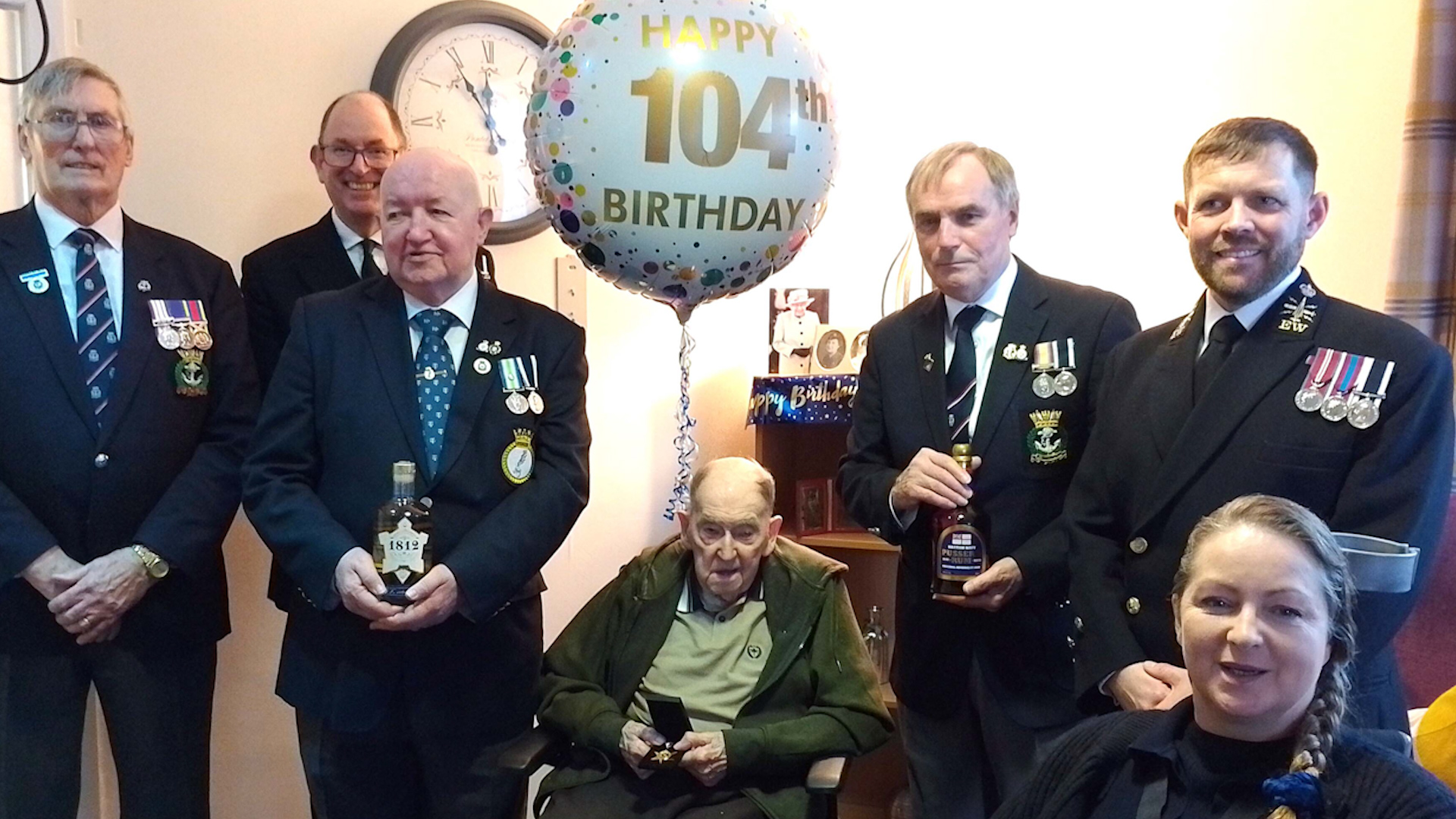 WW2 sailor George completes his medal collection 104th birthday 03012024 CREDIT Royal Navy