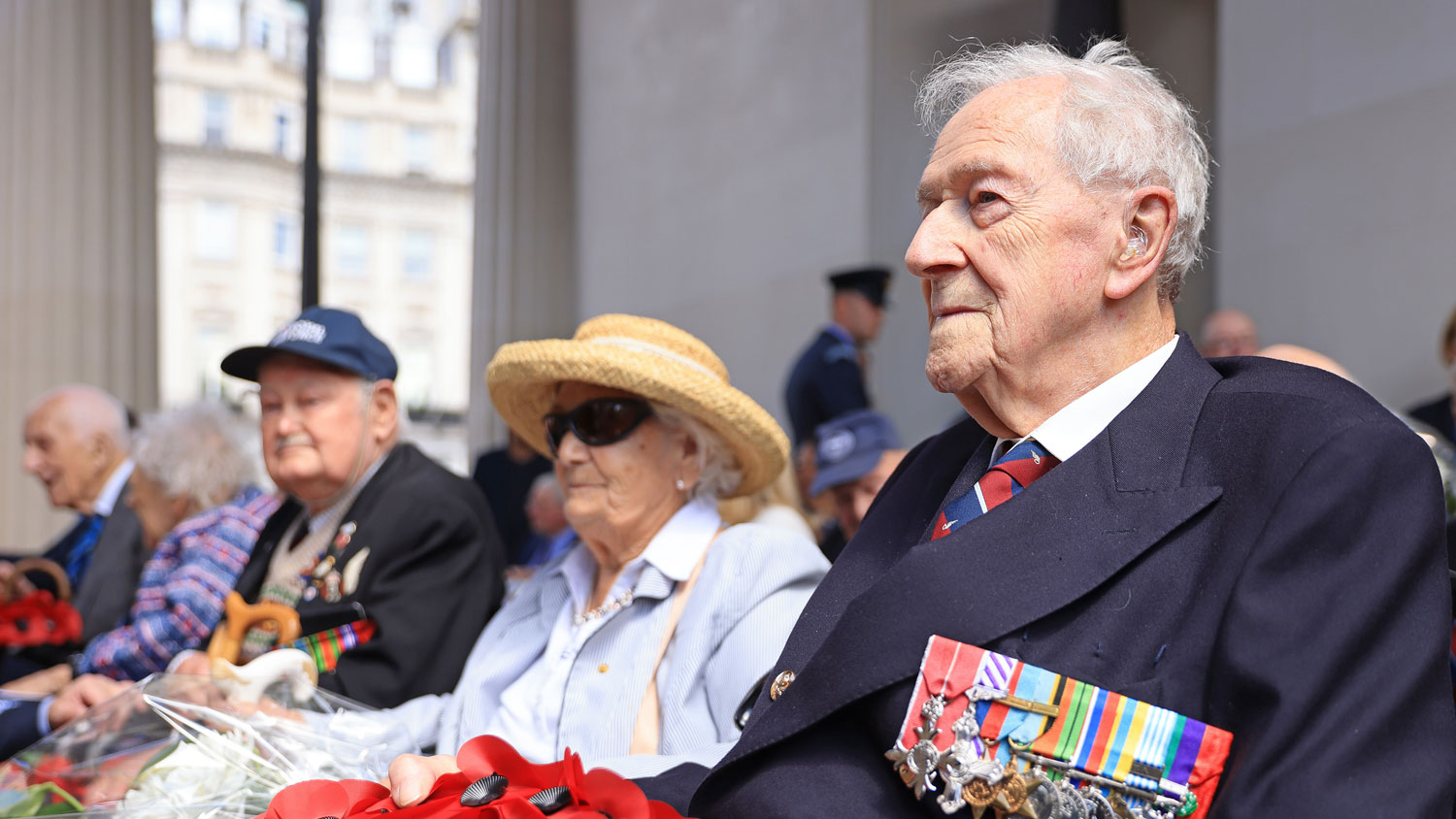 WW2 veteran John Bell at the Bomber Command Memorial CREDIT Ollie Dixon