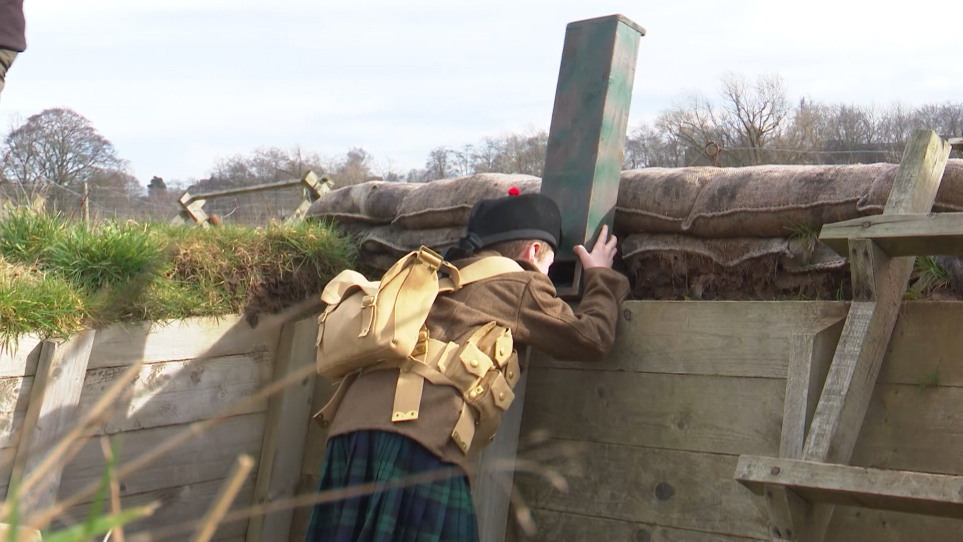 WWI trenches in Pollock Park 250219 CREDIT BFBS.jpg