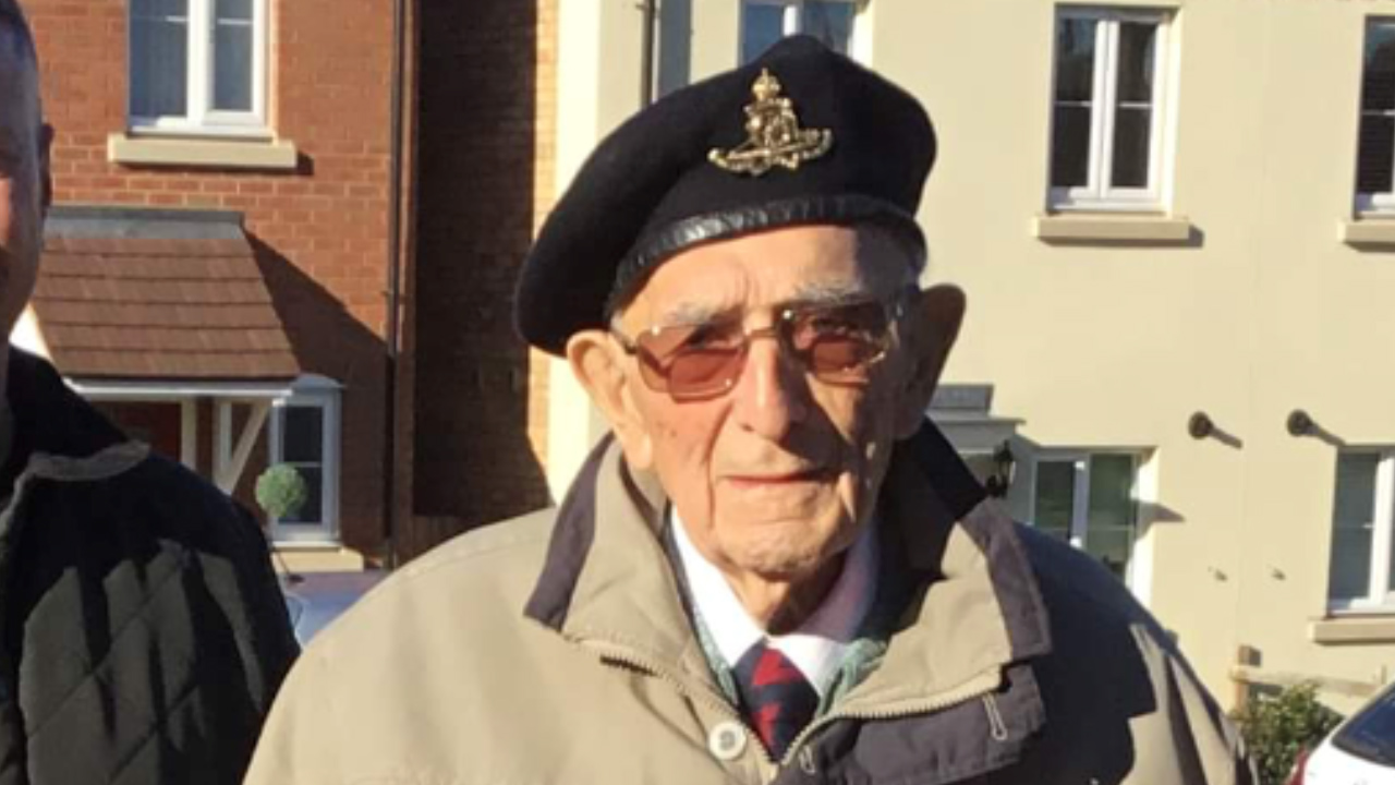 Cover image: Douglas Moore after leaving hospital (Picture: Kettering General Hospital).