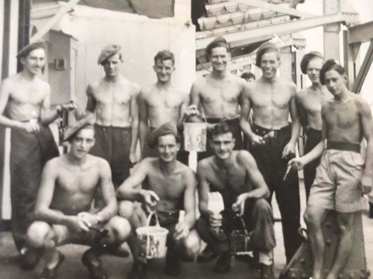 Jim, pictured here on the back row, third from left (Credit: Jim Healy.)