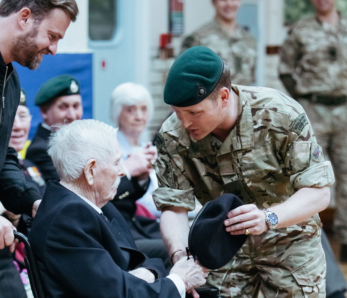 95-Year-Old Royal Marine Veteran Honoured With Dark Blue Beret