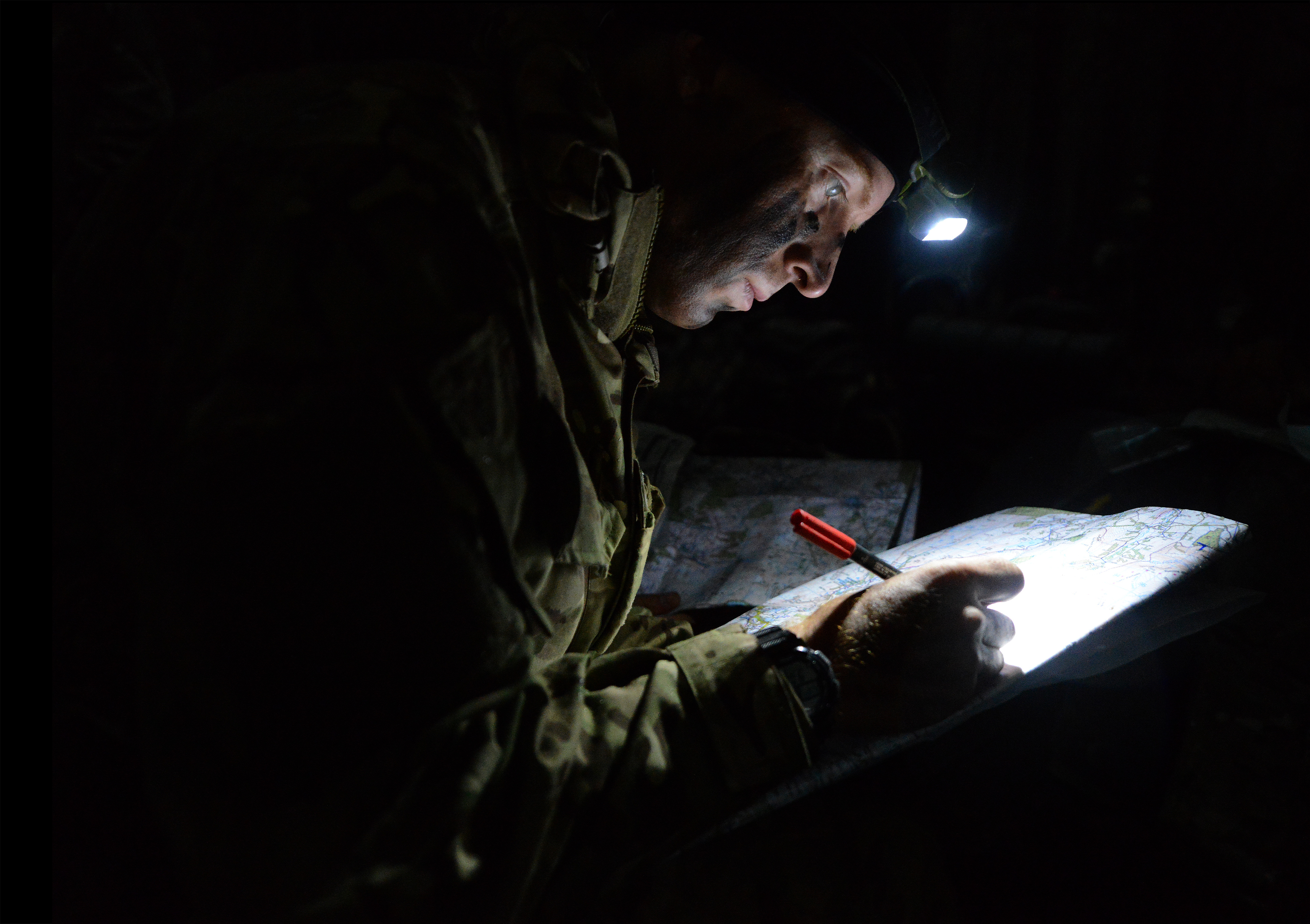 Patrols have to navigate both day and night across the area. Credit: Crown Copyright