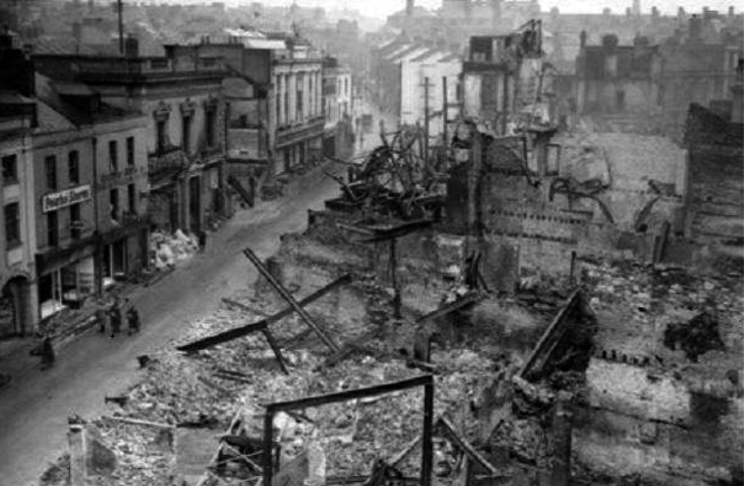 War Damage in central Plymouth Credit Plymouth City Council Date Unknown
