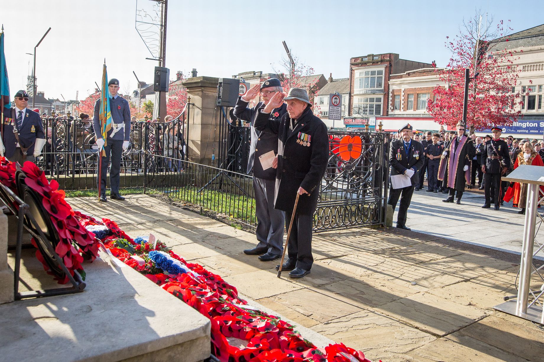 	Warrant Officer Bob Brown during Remembrance service in 2019